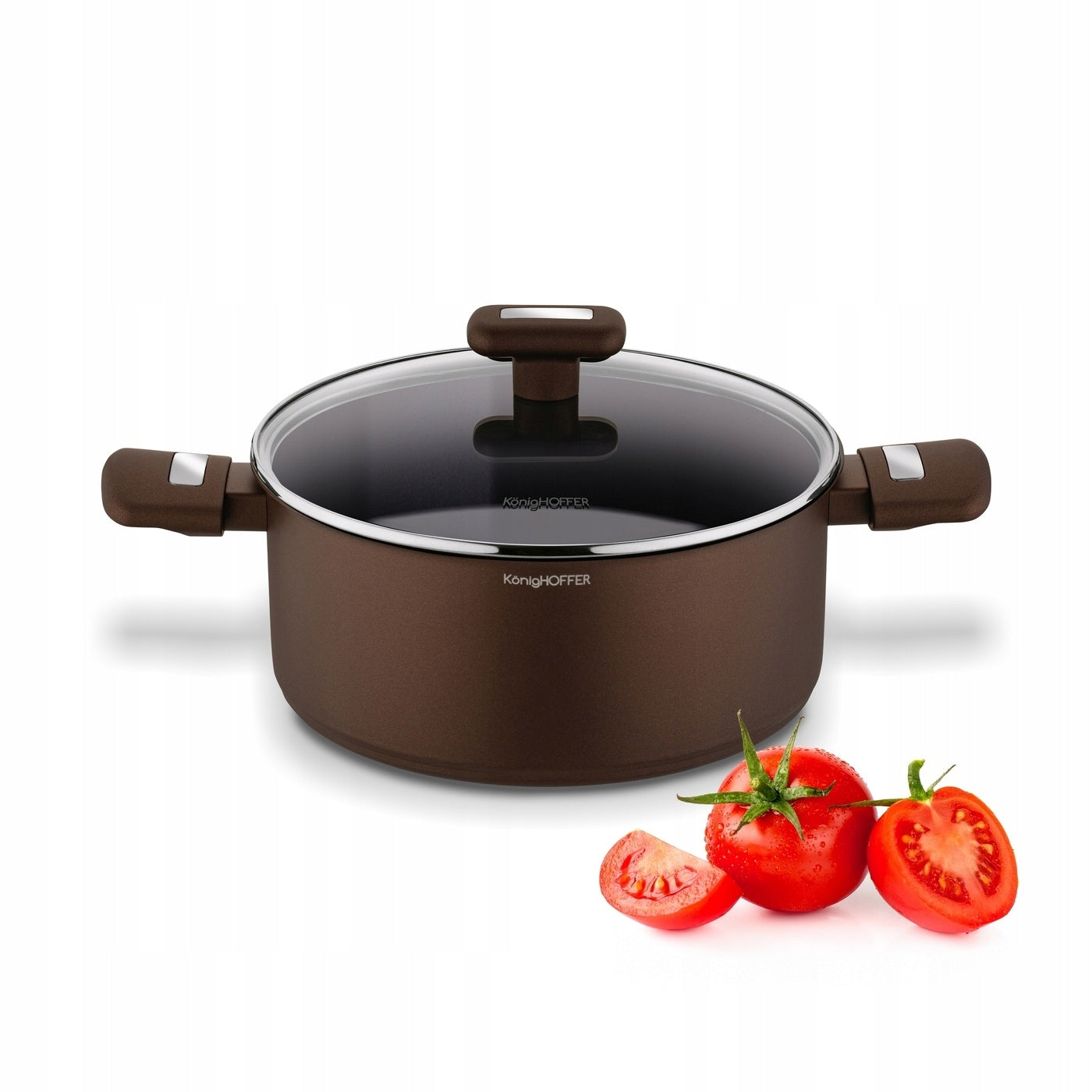 POT INDUCTION Ceramic Lid GAS SOLID Konighoffer Reno 4,6 l 24cm