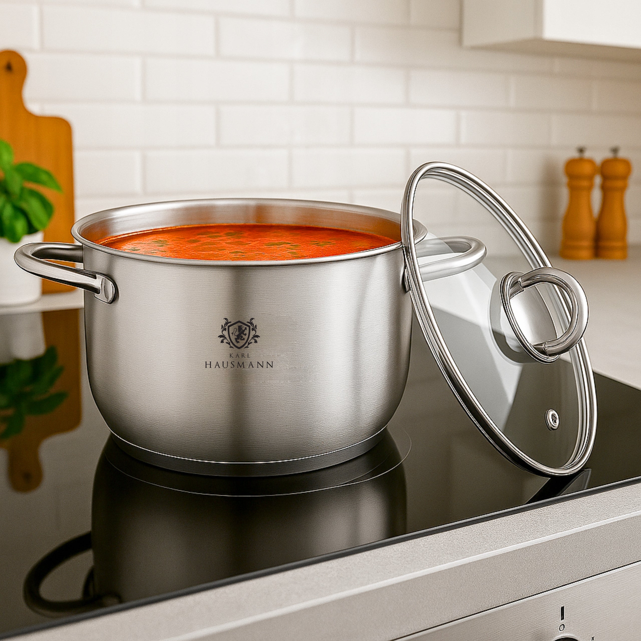 POT INDUCTION STAINLESS STEEL GAS 3L 20cm WITH LID POTS SOLID Manufacturer code 5907564507608