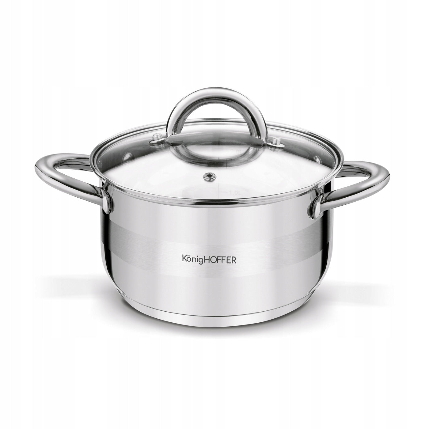 POT INDUCTION STEEL GAS Lid Solid Konighoffer Faro 2,6L 18cm