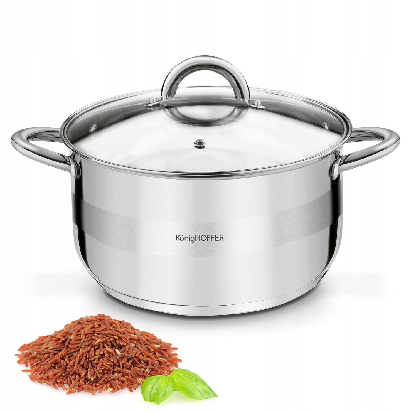 POT LARGE Induction GAS LID Steel Konighoffer Faro 9,2 l 28 cm