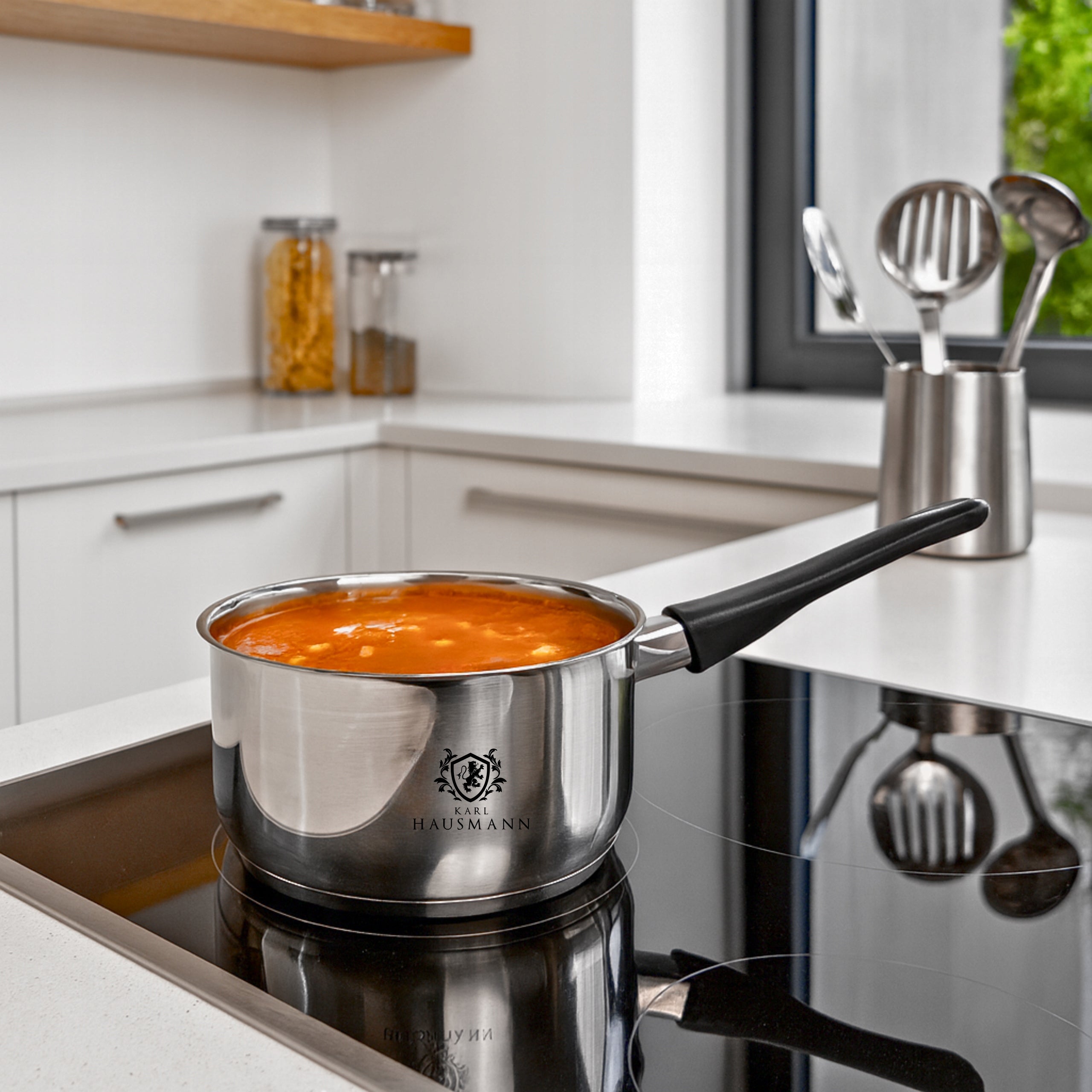 POT SAUCEPAN STEEL SAUCEPAN 1,5 HANDLE GAS INDUCTION STAINLESS STEEL 18/0 Manufacturer code 5905155002594