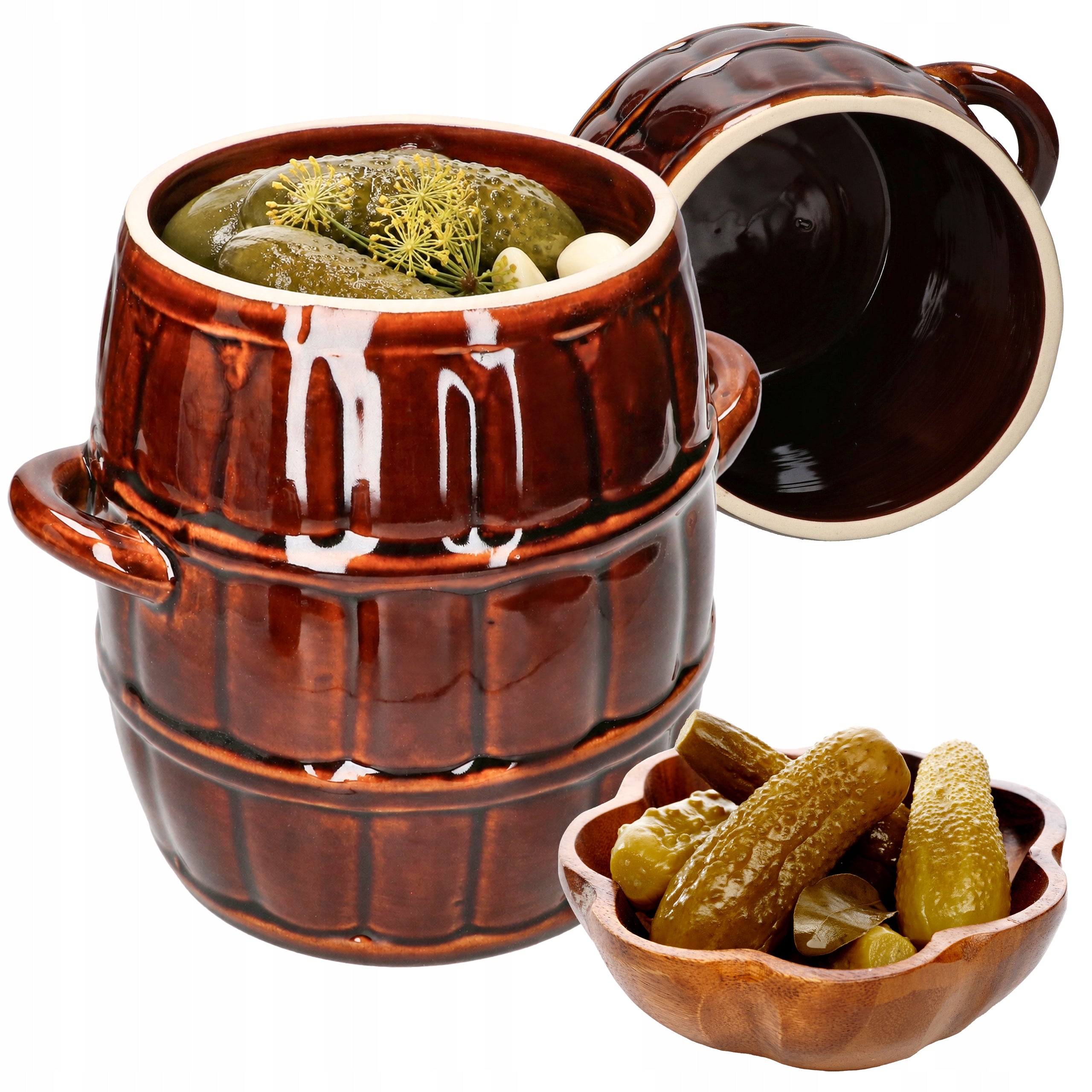 POT STONEWARE BARREL PICKLING LARD CUCUMBERS 3,2L CABBAGE