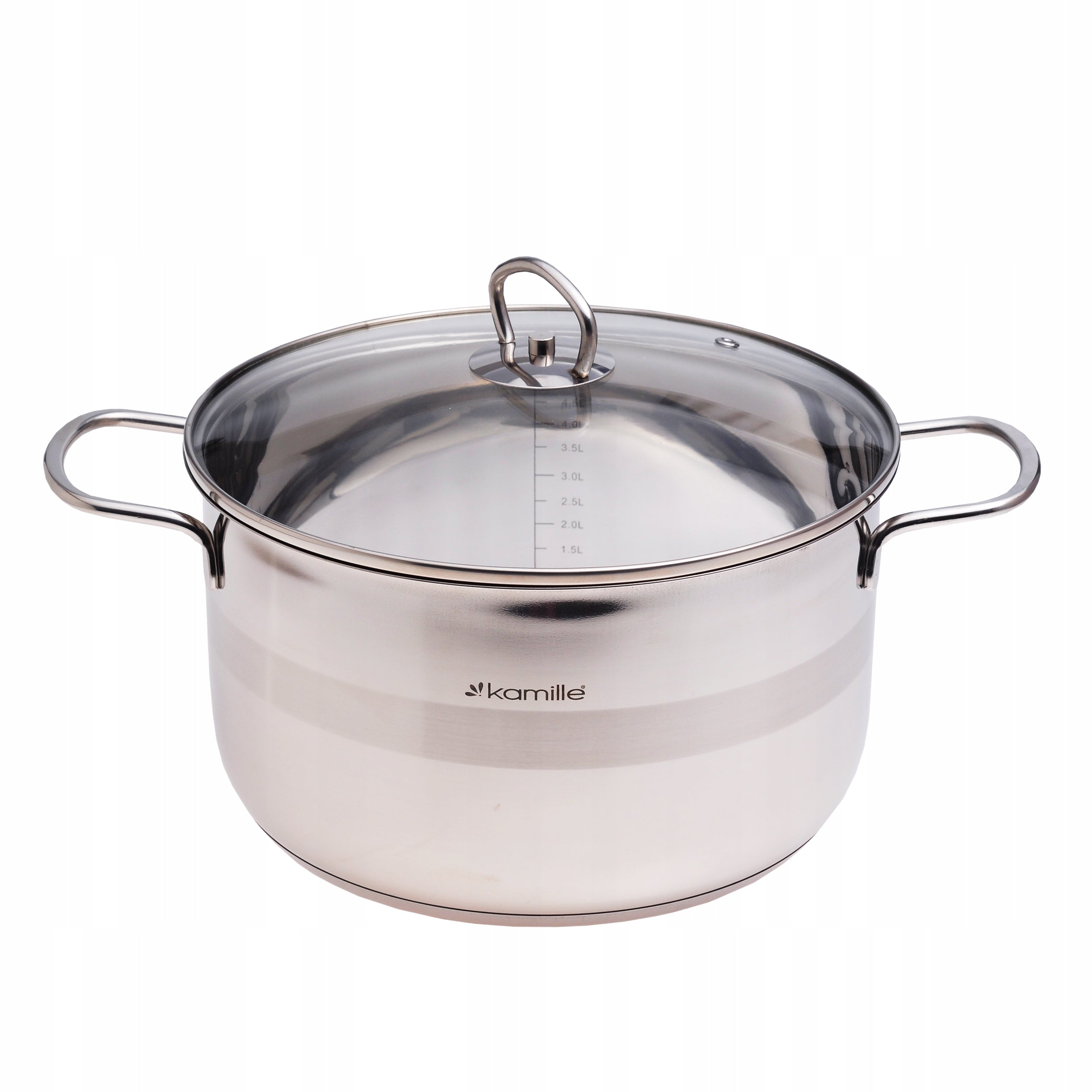 POT WITH LID, STEEL GAS, INDUCTION KAMILLE Brand Kamille