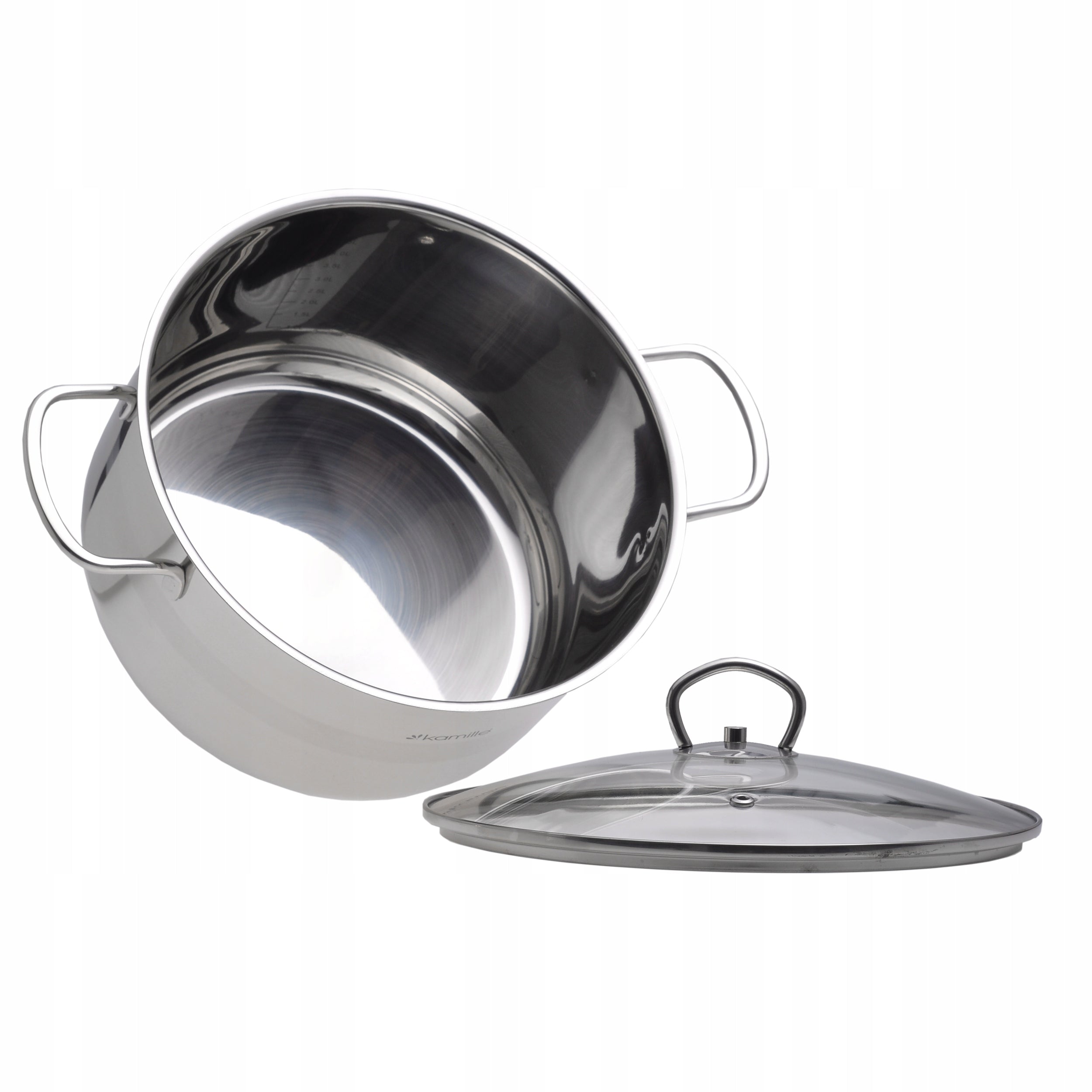 POT WITH LID, STEEL GAS, INDUCTION KAMILLE Packaging status original