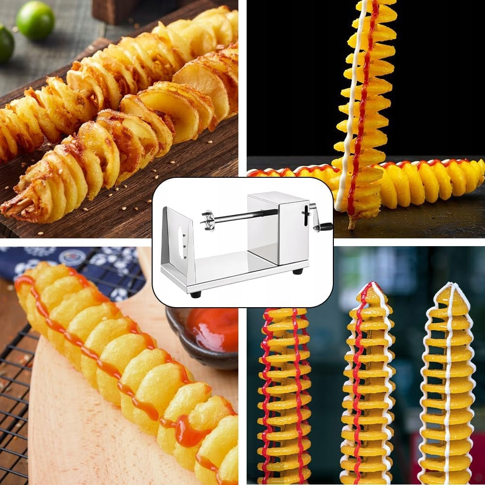 POTATO SLICER MANUAL SPIRAL VEGETABLE SPIRAL, FOR RESTAURANT Packaging status original