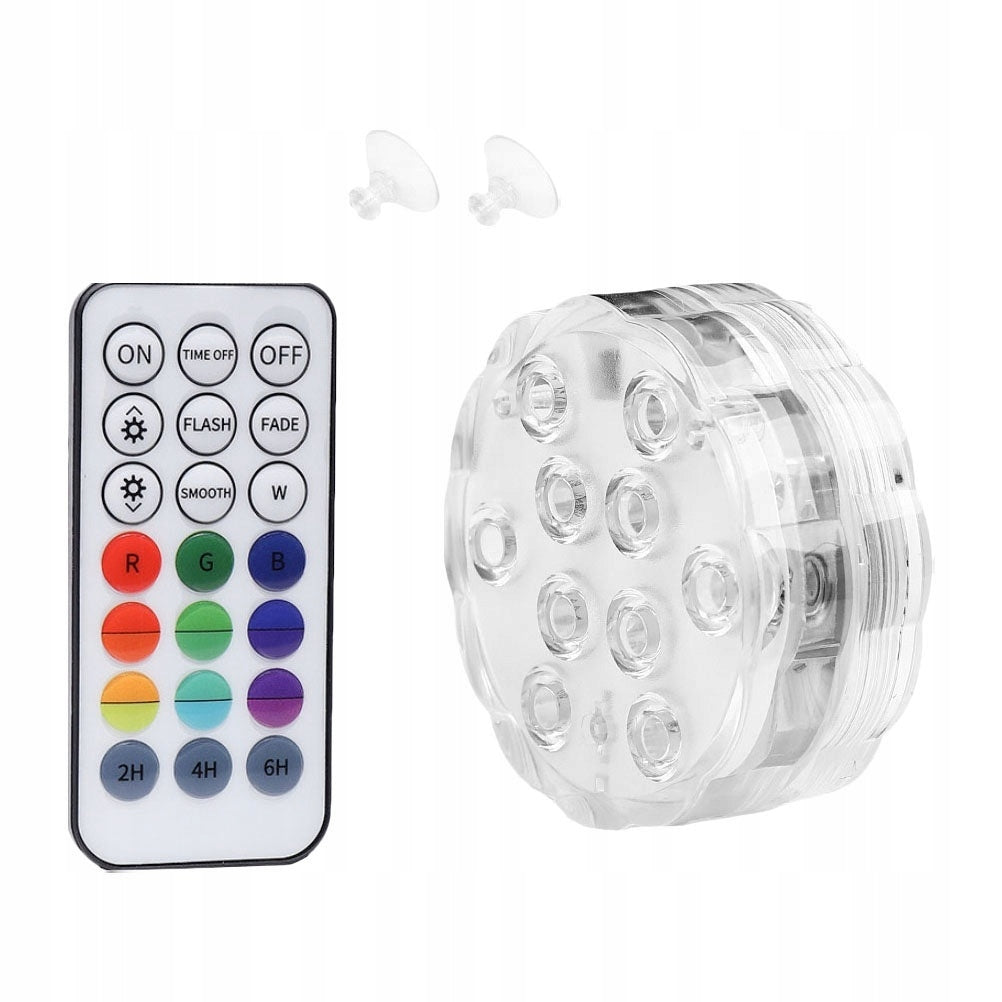 POTRÓJNA TRYBÓW LED LAMPA WODOODPORNA Z PILOTEM DO FONTANNY