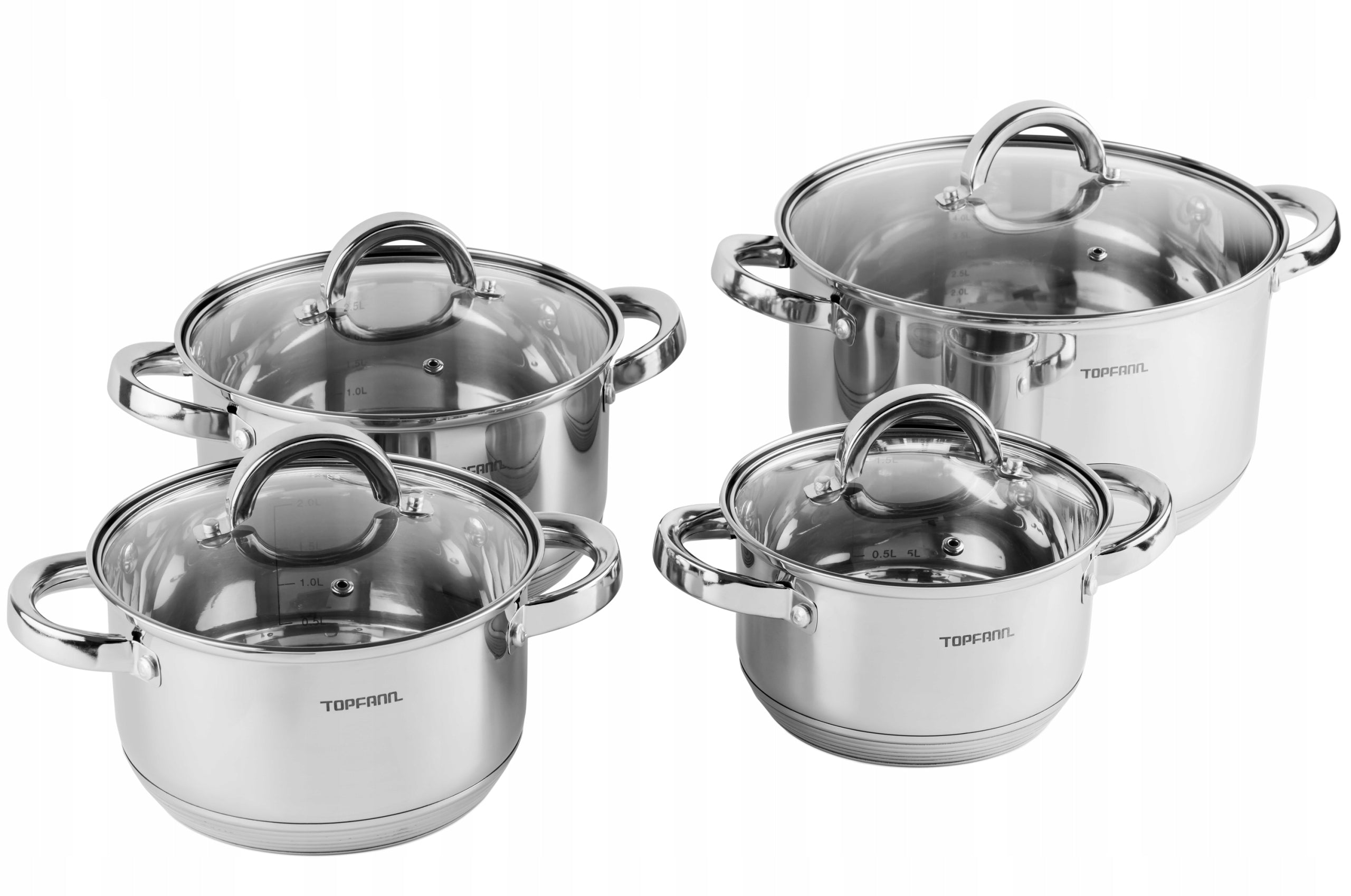 POTS INDUCTION SET OF POTS SET GAS 8EL SCOOP LARGE SMALL UNIVERSAL Packaging status original