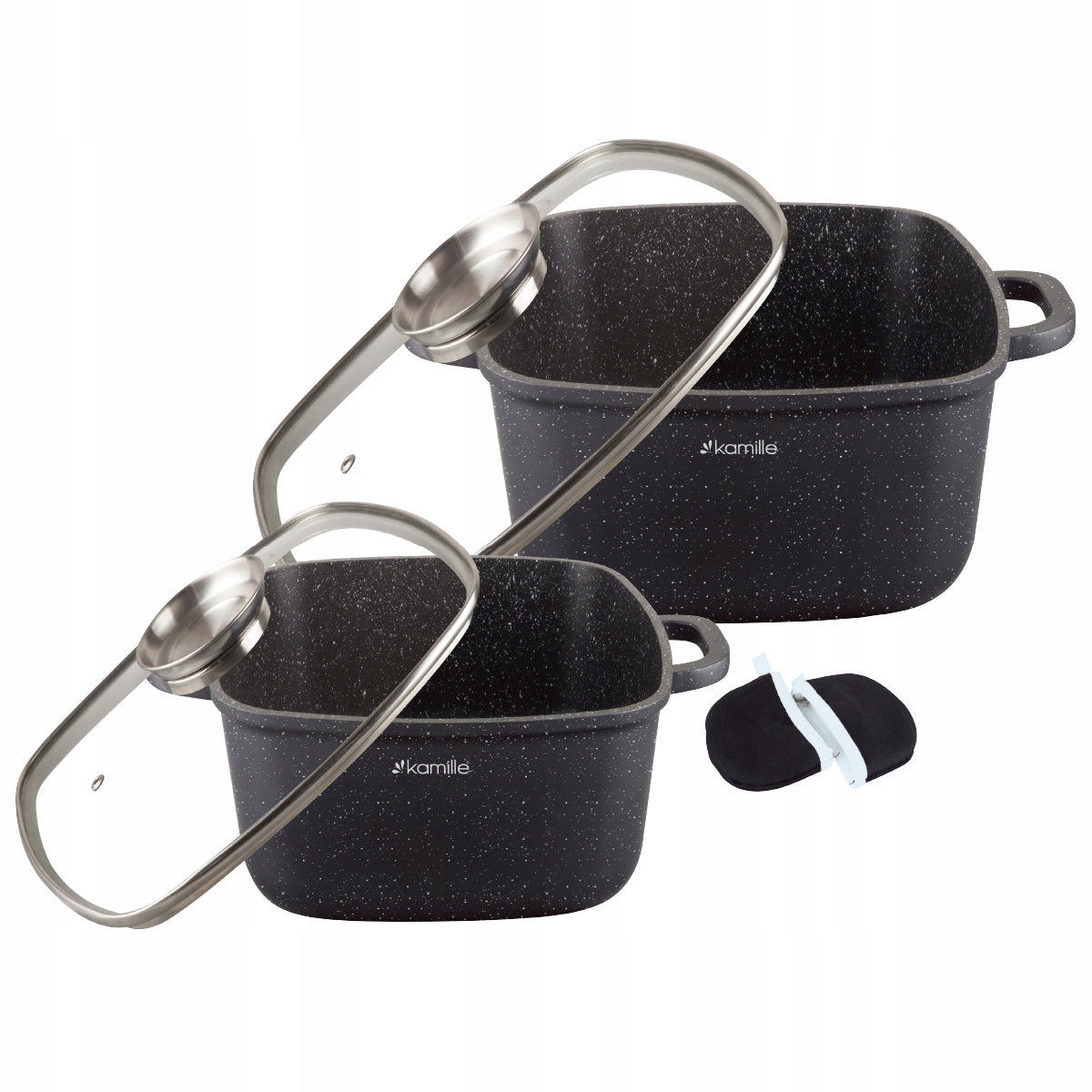 POTS SET OF MARBLE POTS 6 EL INDUCTION GAS KAMILLE