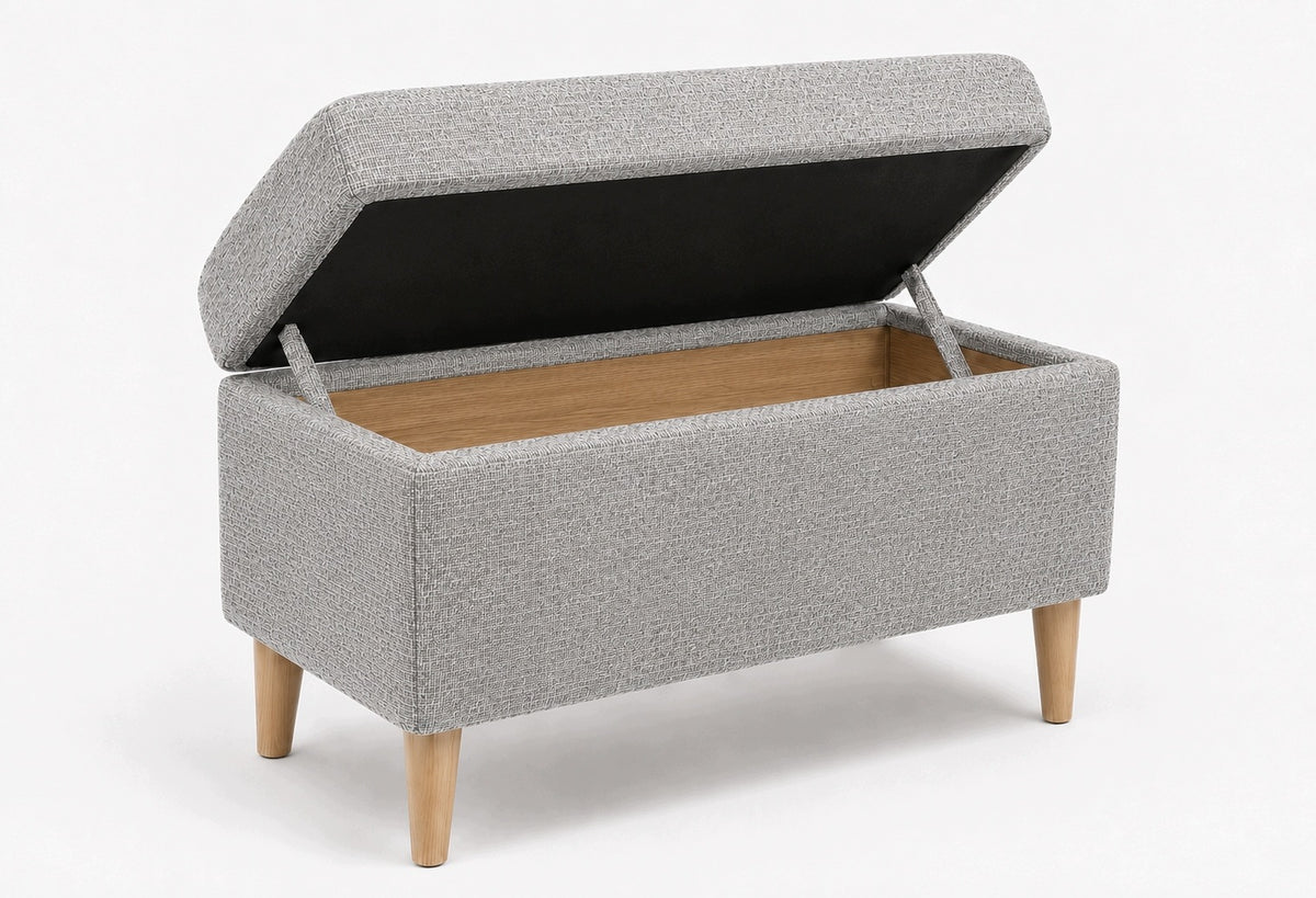 POUF 60X30 | DACHSHUND |OPEN | WITH STORAGE | FOR HALLWAY | GREY BS Packaging status original
