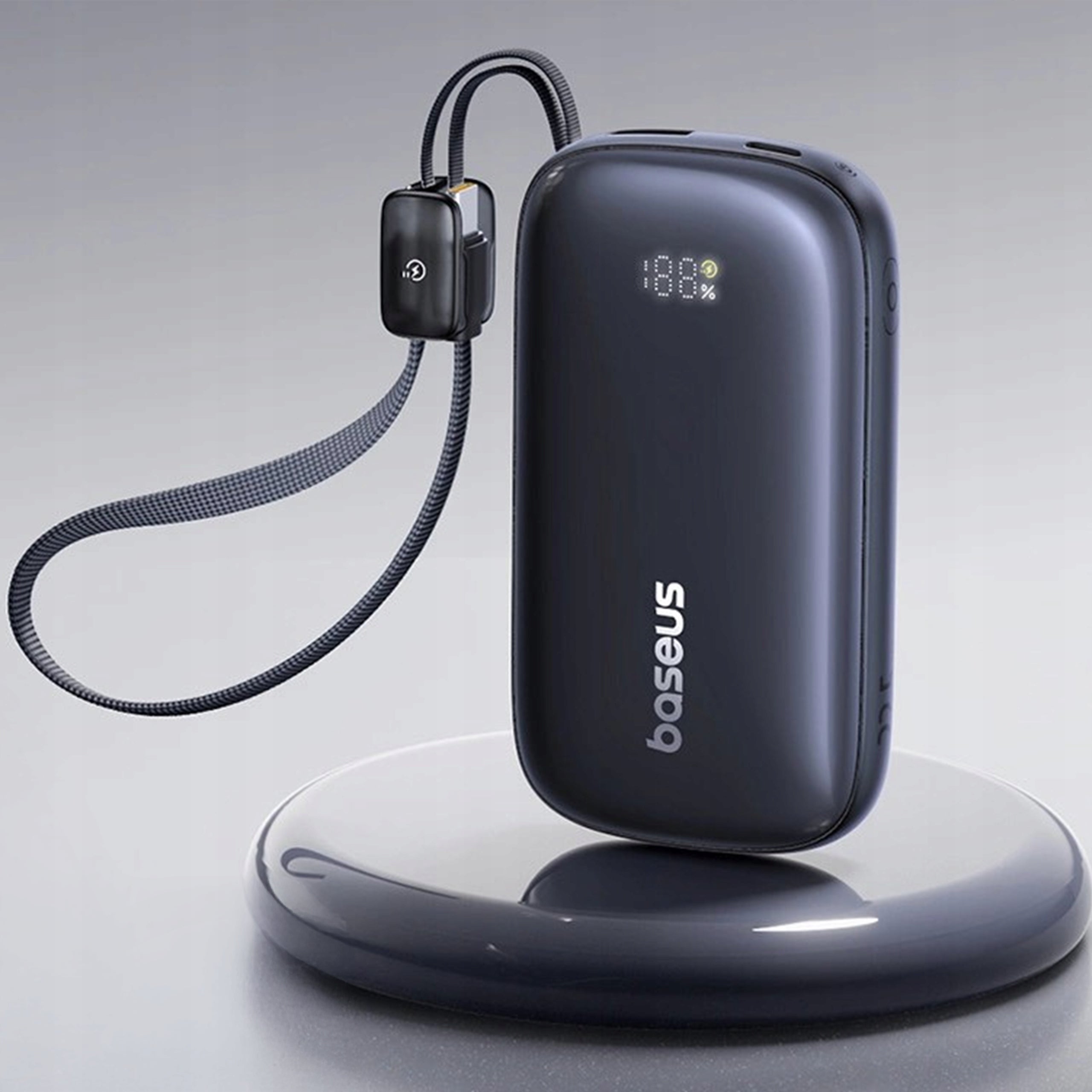 POWER BANK BASEUS 10000 mAh 45W USB TYPE C USB-A LIGHTNING CABLE for IPHONE Packaging status original