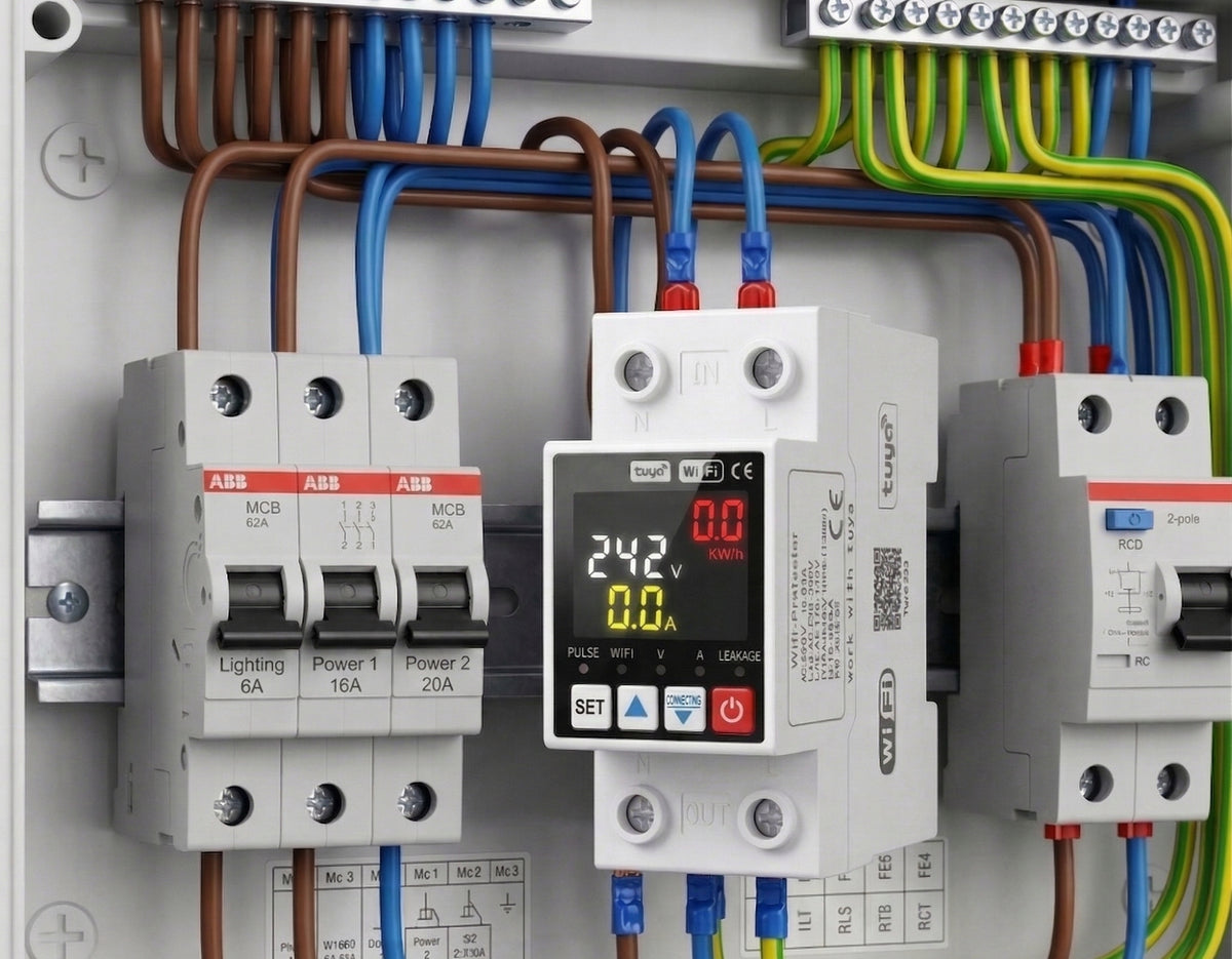 POWER CURRENT METER VOLTAGE TUYA SMART WIFI APP FOR DIN RAIL Manufacturer code GR158