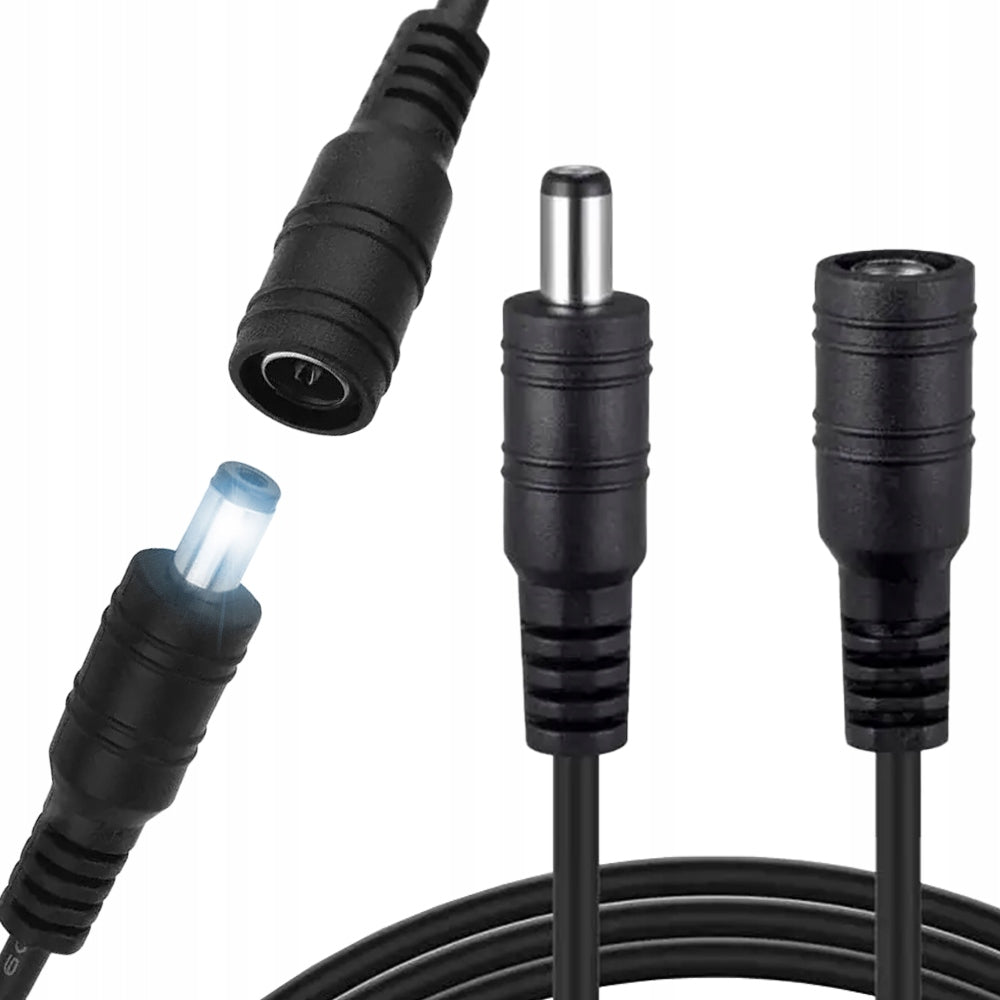 POWER EXTENSION CABLE POWER CABLE FOR CAMERAS AND LAMPS DC CABLE 10M 5,5MM