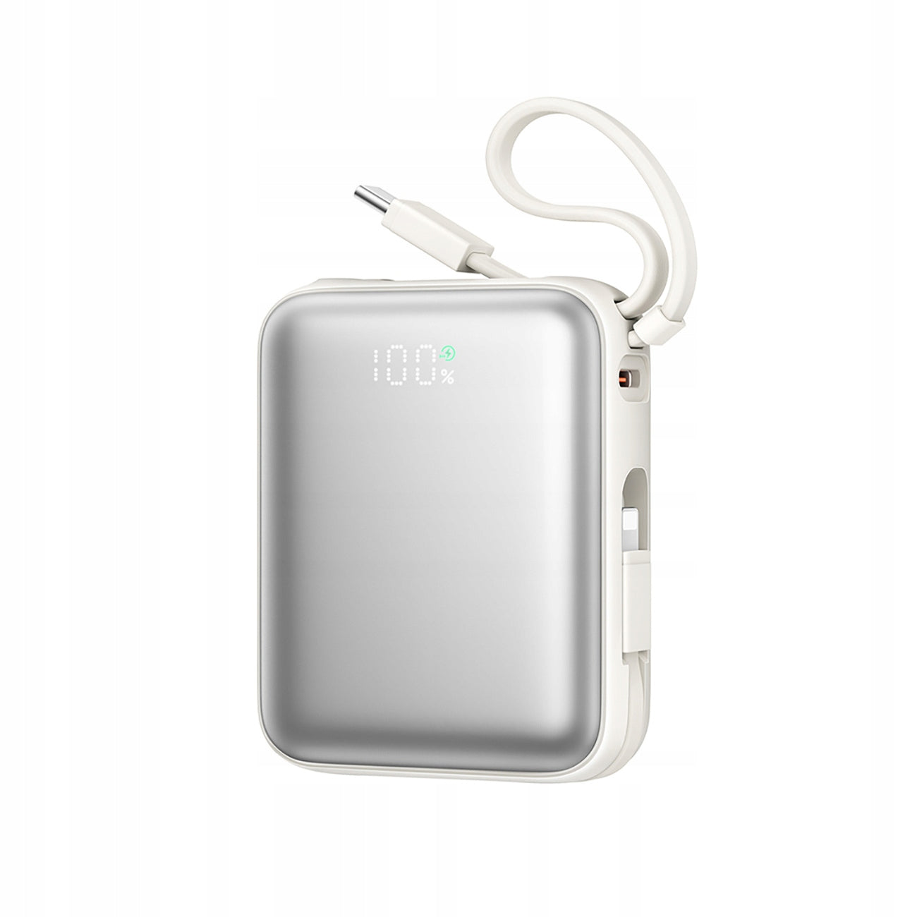 POWERBANK 10000mAh 22,5W MINI POWER BANK BUILT-IN USB-C LIGHTNING CABLES Packaging status original