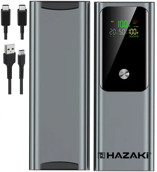 POWERBANK 100W 20000mAh AMPER and VOLTMETER 2x CABLE SUPER FAST CHARGING Manufacturer code WPD100S PB 100WAT TFT 20000mAh 3xUSB