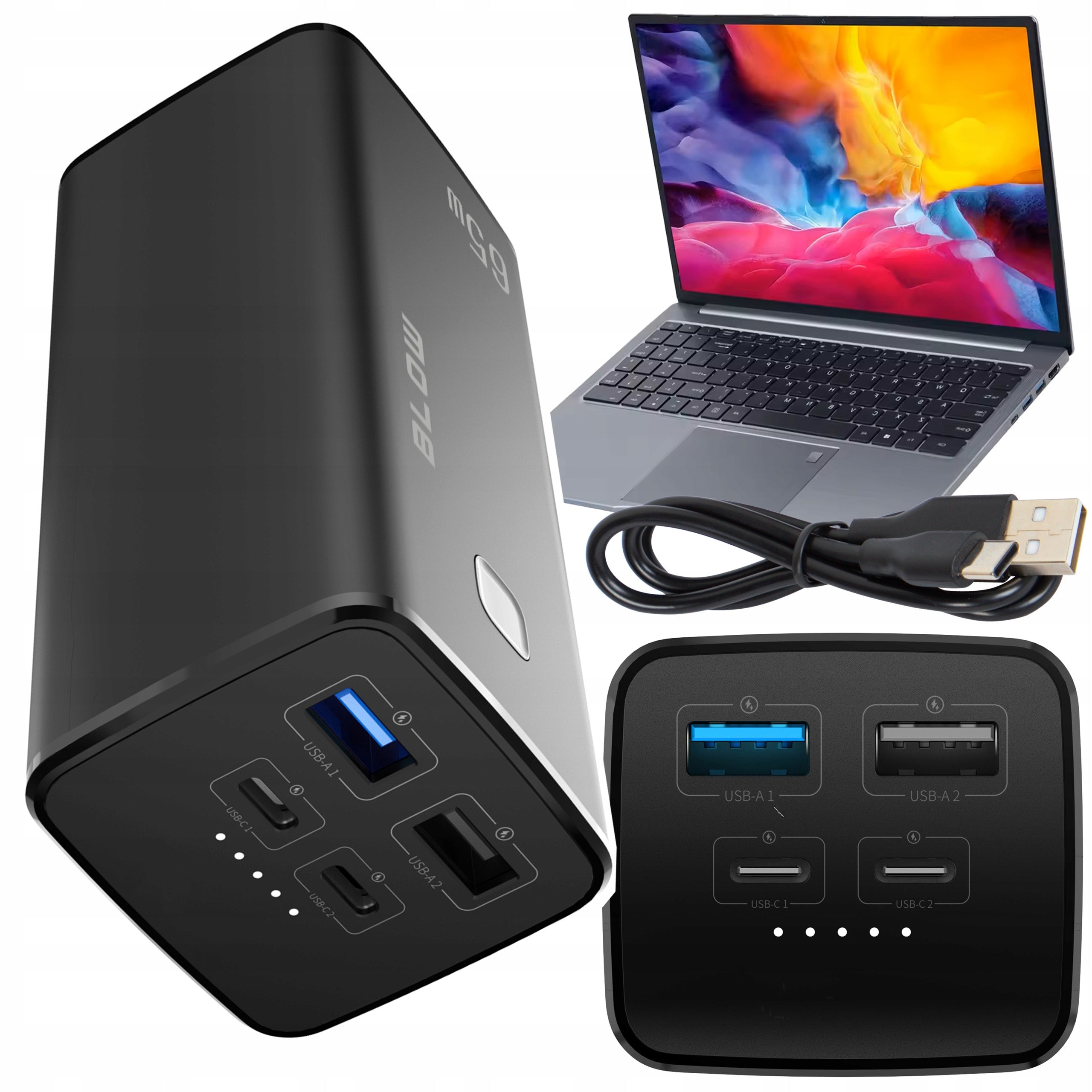 POWERBANK 20000mAh 65W QC3.0 PD USB-C POWER BANK FOR LAPTOP POWERFUL TRAVELER