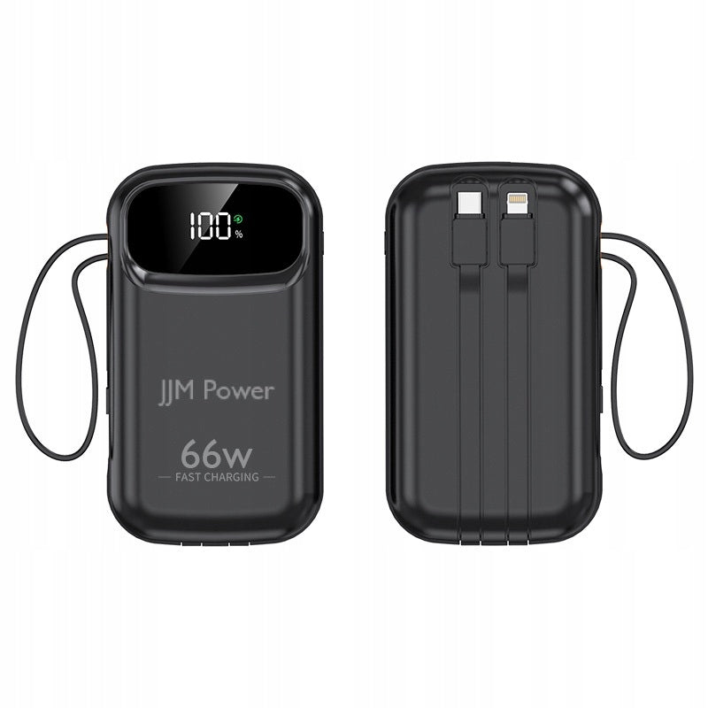 POWERBANK 20000mAh FAST 66W PD QC Display USBC Cables USBA Lightning Manufacturer code JJMP66/01