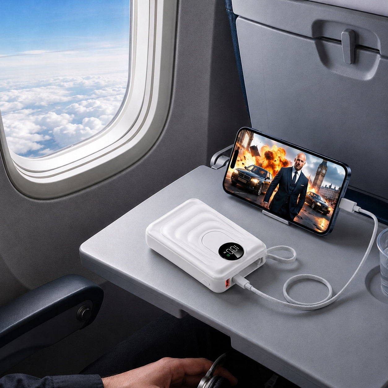 POWERBANK 20000mAh VOPTIX CK-059 22.5W LCD CABLES iPhone Android PD AIRPLANE Packaging status original