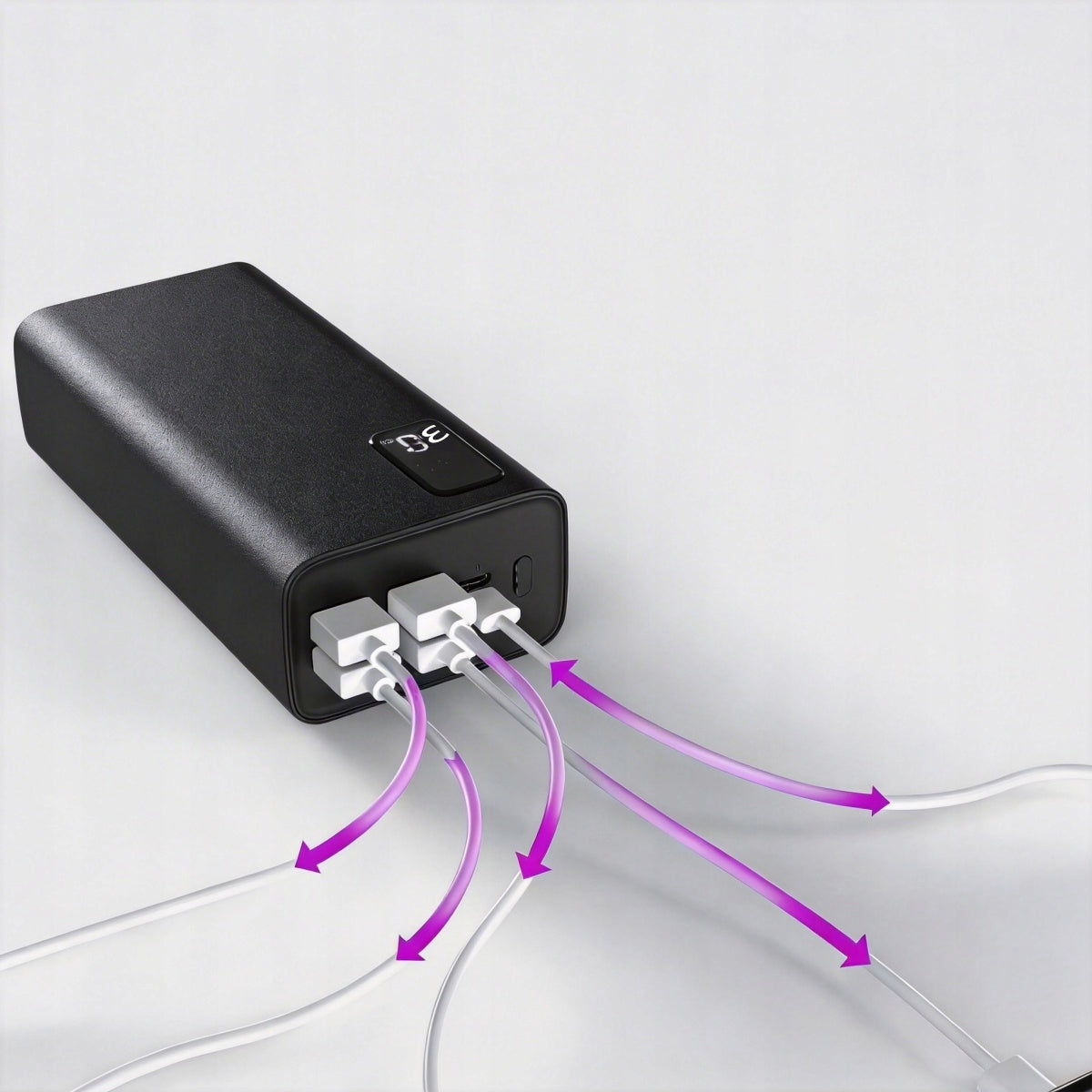 POWERBANK 30000mAh USB-C PD 20W QC 22,5W FAST CHARGING SAFE Battery type lithium-ion