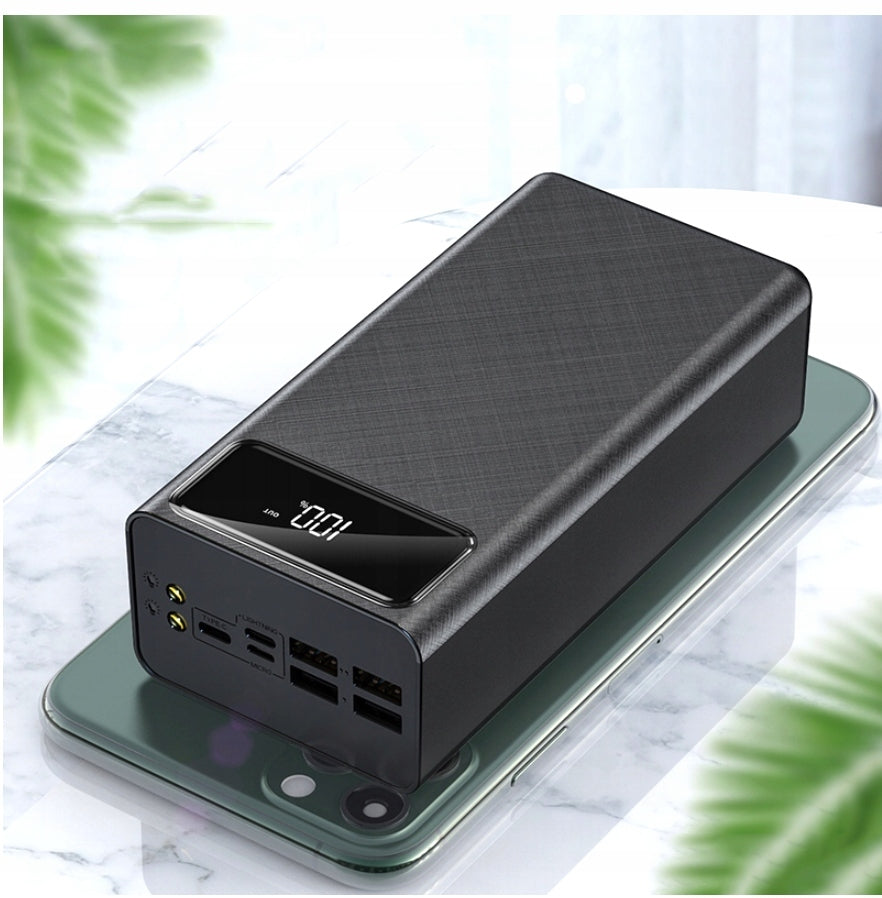 POWERBANK 50000MAH LED USB-C LIGHTNING 4XUSB FAST CHARGING 3 DEVICES Manufacturer code PO