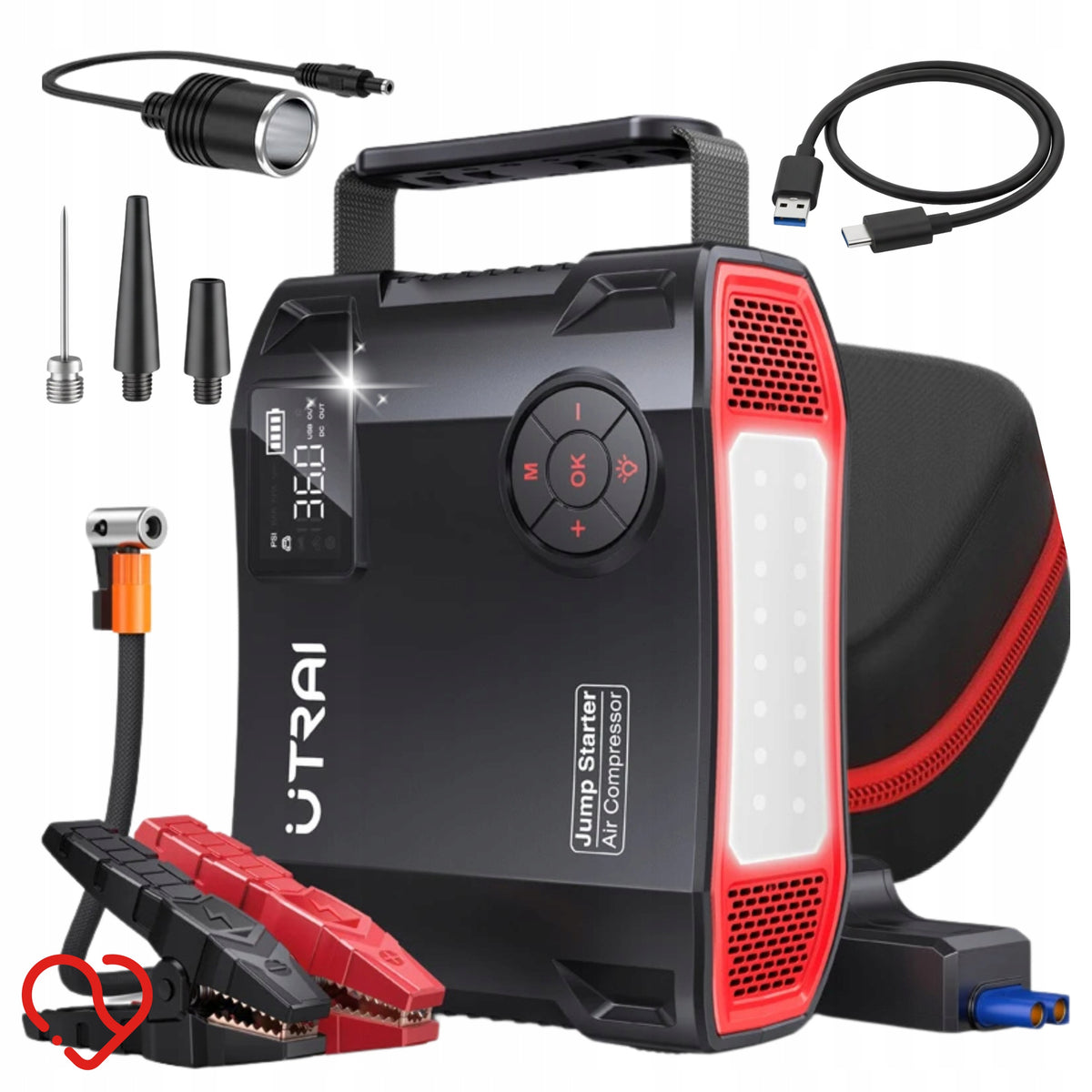 POWERBANK FOR STARTING A CAR WITH A COMPRESSOR POWERFUL STARTING DEVICE