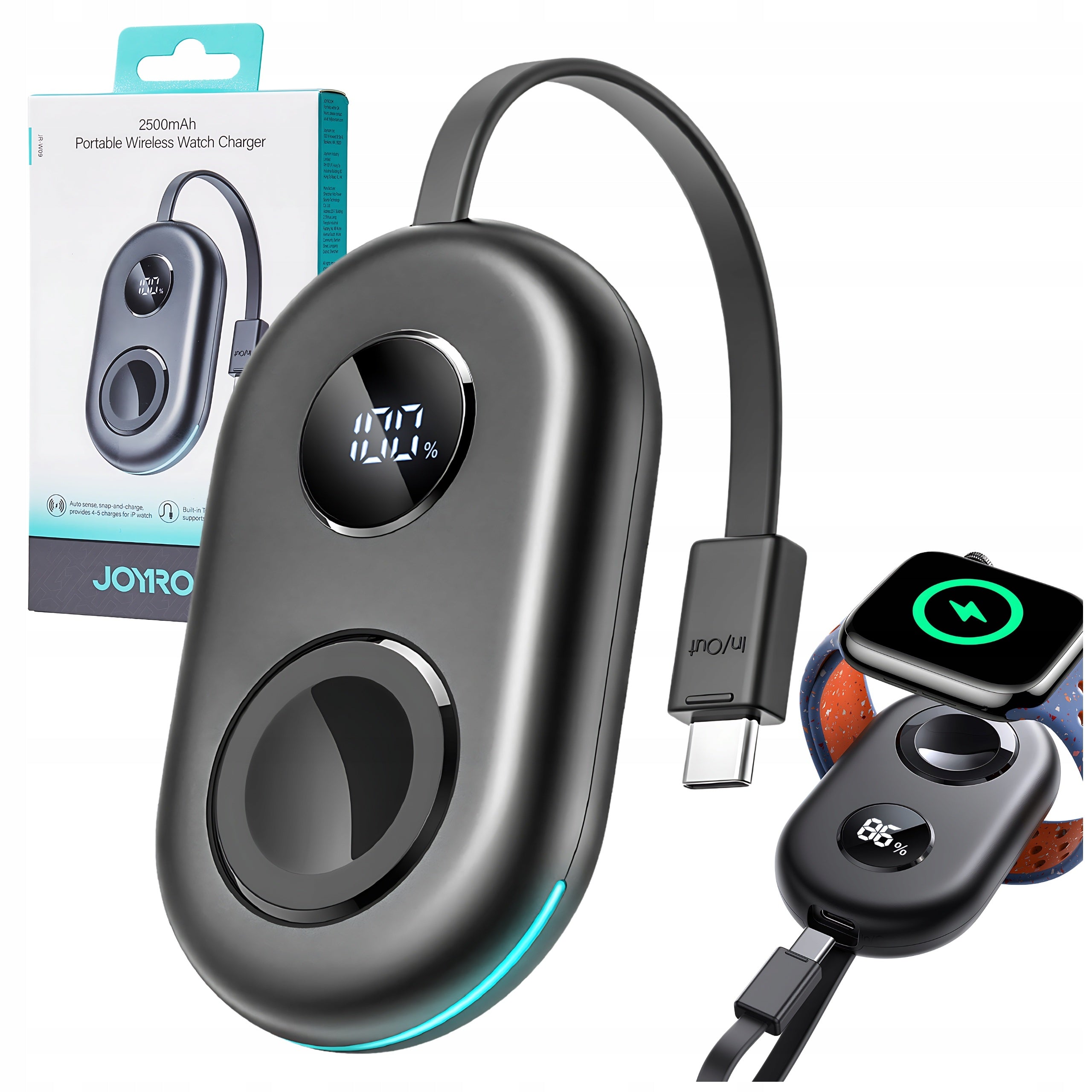 POWERBANK INDUCTION POWER BANK FOR APPLE WATCH 2500 mAh 3W WITH USB-C CABLE