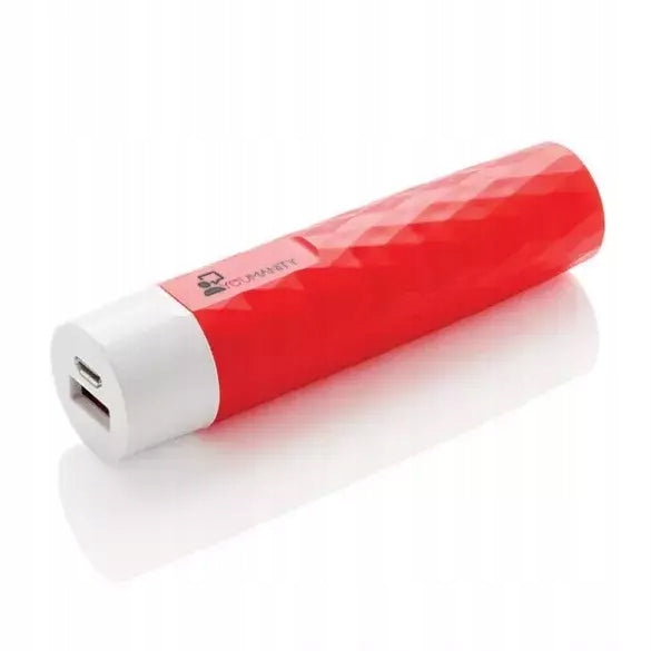 POWERBANK RED GEOMETRIC SHAPE 2200 mAh