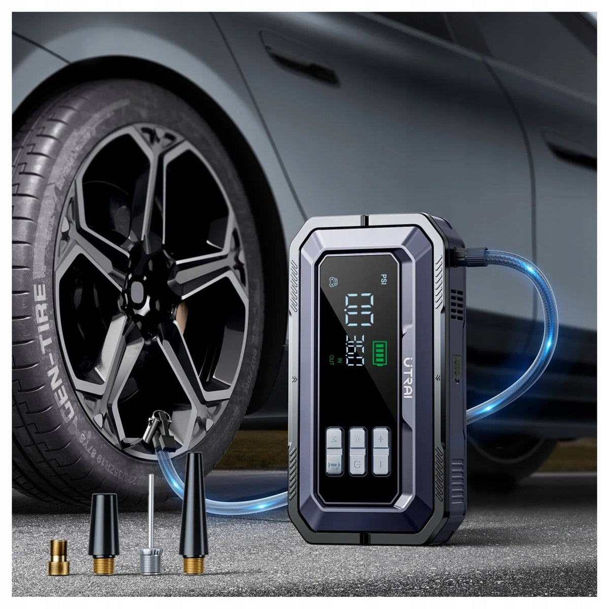 POWERBANK WITH COMPRESSOR STARTER DEVICE WITH COMPRESSOR BOOSTER 7000A Manufacturer code URZĄDZENIE ROZRUCHOWE Z POMPKĄ JUMP STARTER
