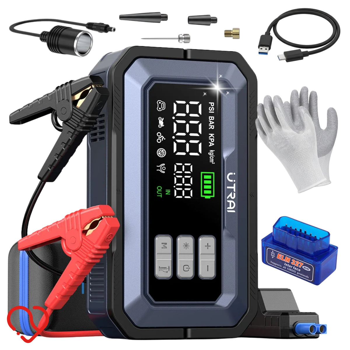 POWERBANK WITH COMPRESSOR STARTER DEVICE WITH COMPRESSOR BOOSTER 7000A