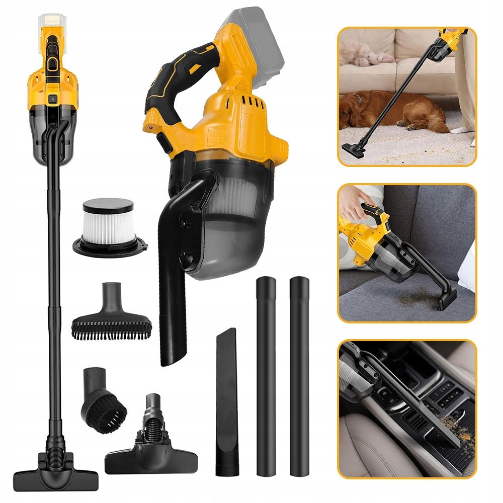 POWERFUL 20KPA CORDLESS UPRIGHT VACUUM CLEANER WITH 400W LED LAMP