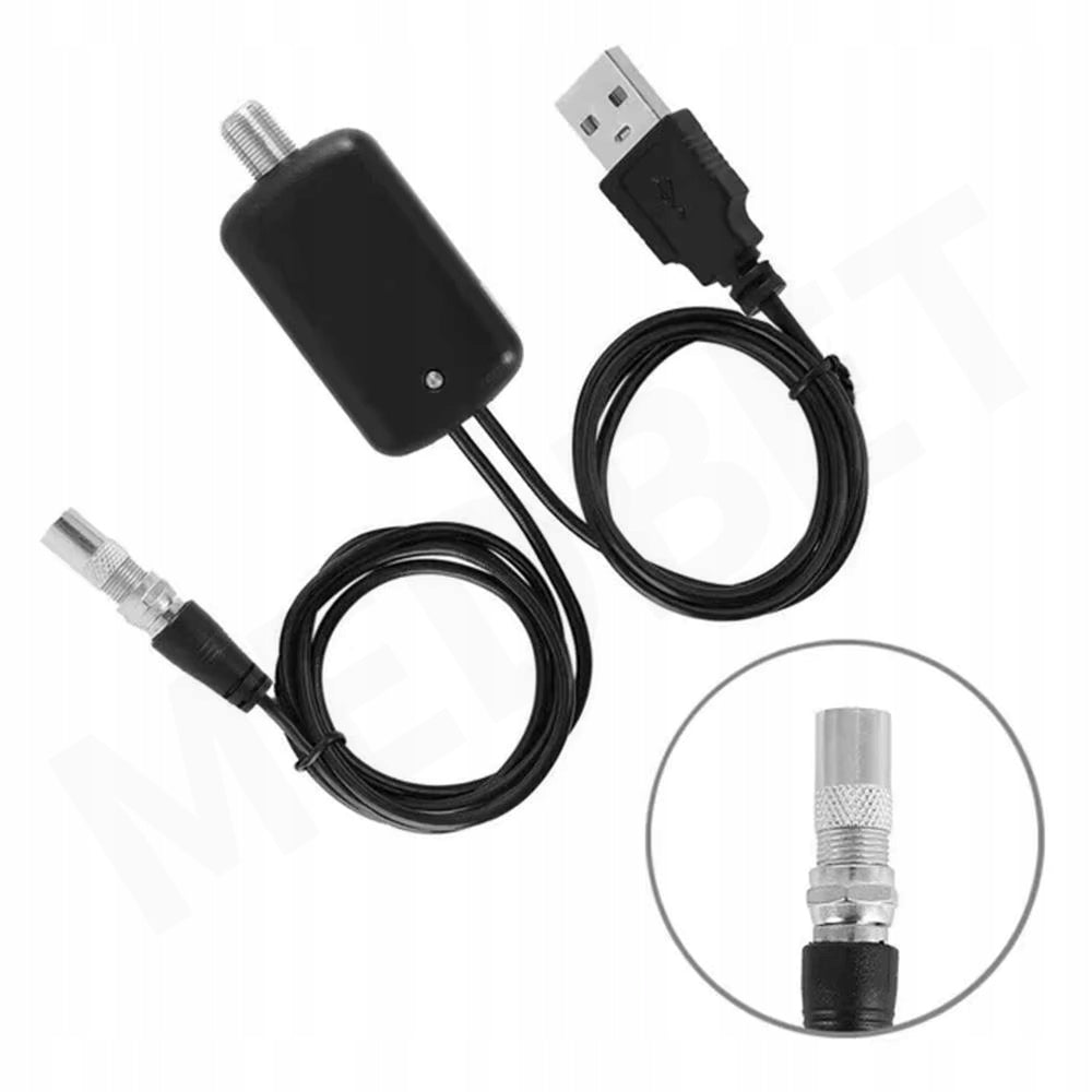 POWERFUL 25dB ANTENNA AMPLIFIER FOR TV RADIO PLUG TYPE F USB POWER SUPPLY