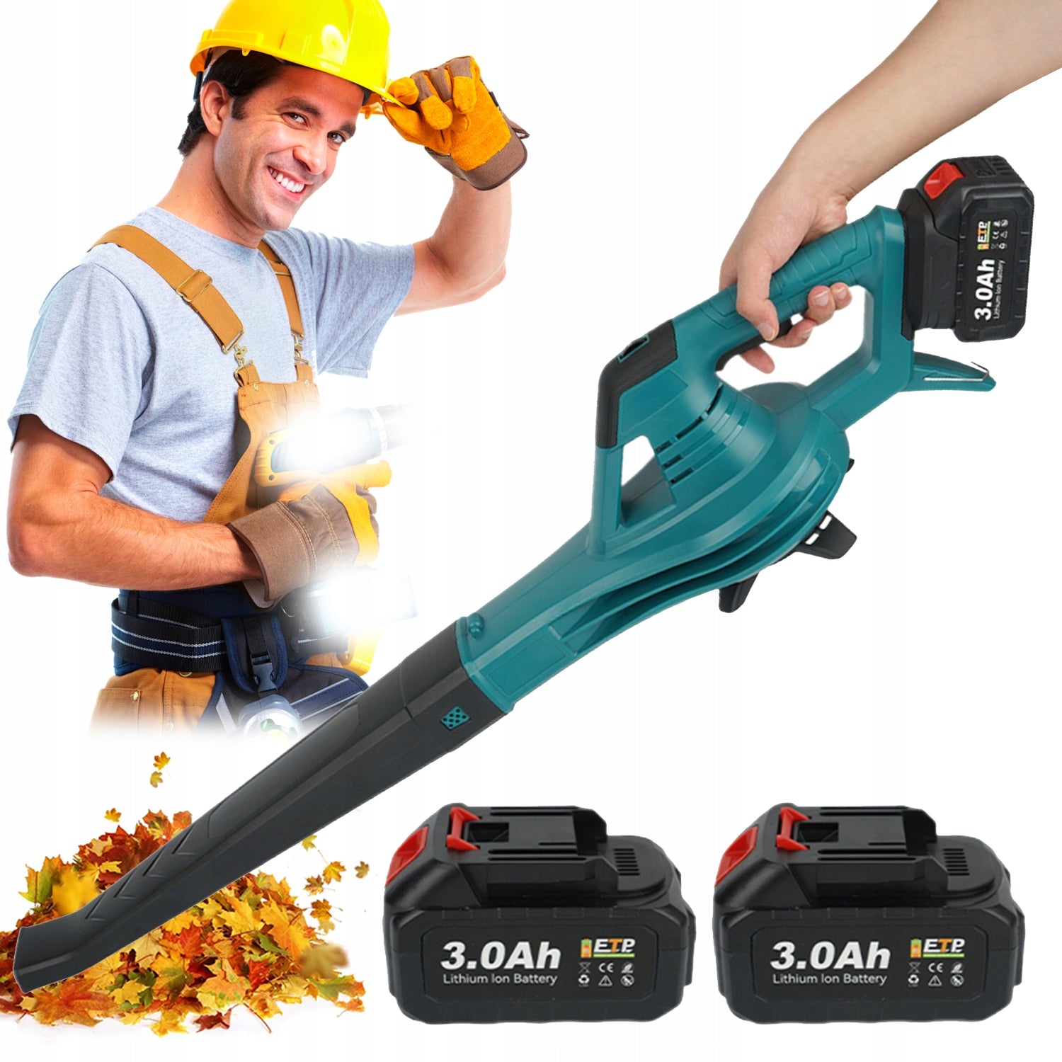 POWERFUL BATTERY BLOWER 350 KM/H 2X LARGE BATTERY OF SLEEP DEHUMIDIFICATION LEAVES