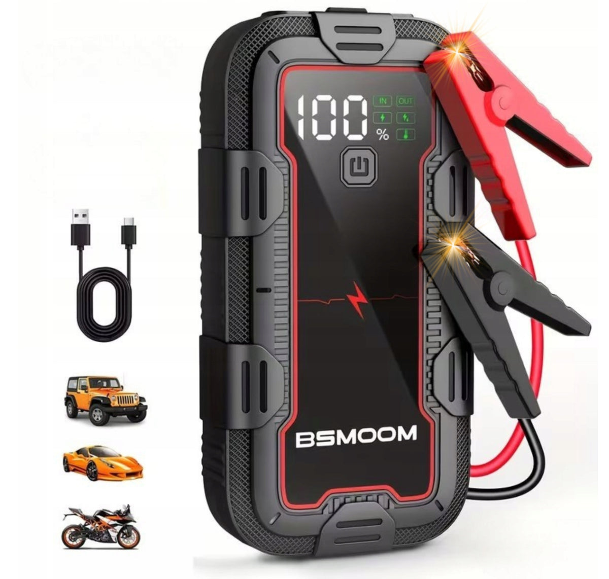 POWERFUL BSMOOM B01 Jump Starter Booster Starter Powerbank 12V 12800mAh