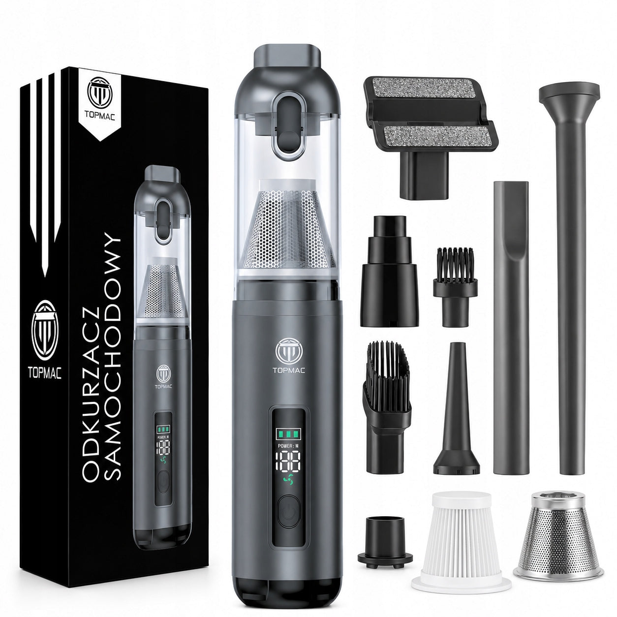 POWERFUL CAR VACUUM CLEANER CORDLESS HANDHELD 140W 18KPA CORDLESS