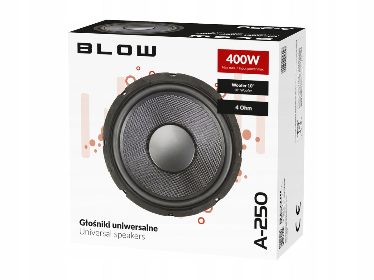 POWERFUL CAR WOOFER 400W 4Ohm WOOFER 10" BASS 250mm Packaging status original