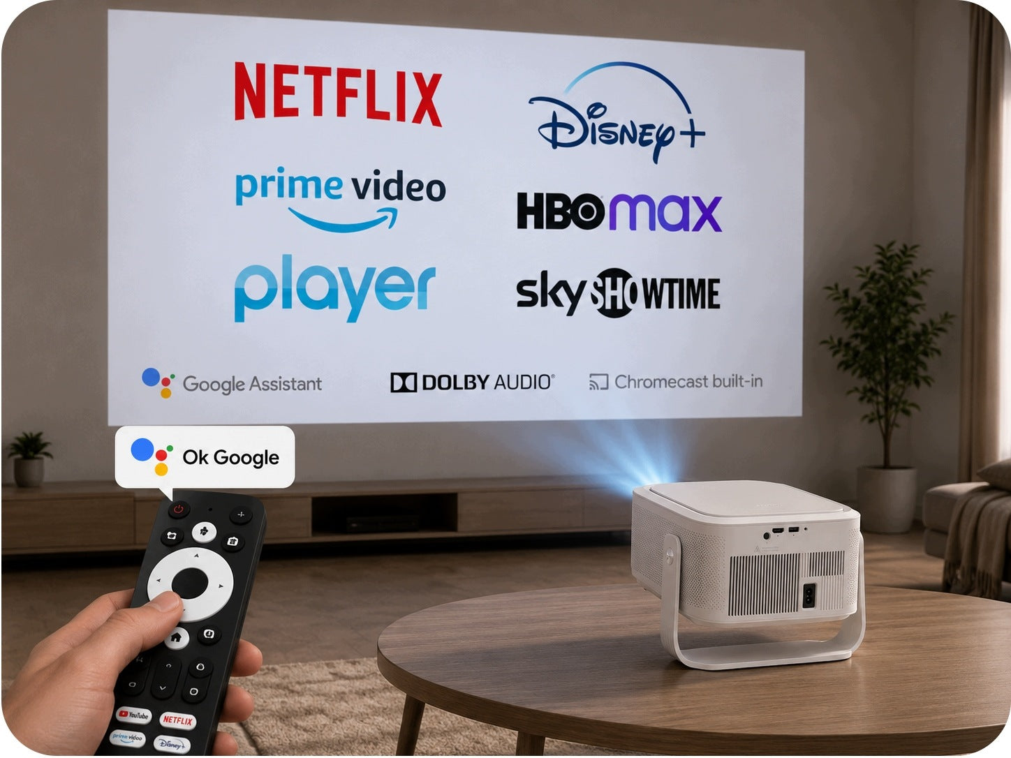 POWERFUL CERTIFIED Google TV ANDROID PROJECTOR LED projector maXvision SMART Packaging status original
