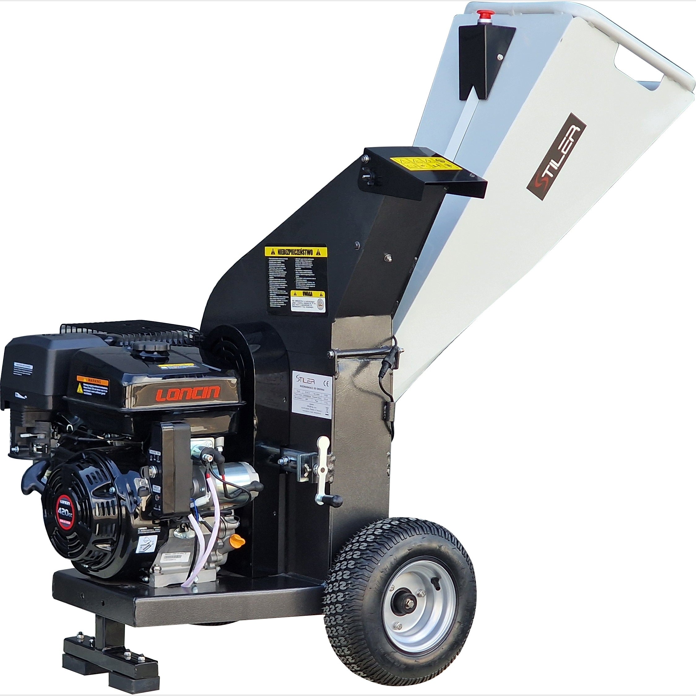 POWERFUL CHIPPER COMBUSTION SHREDDER FOR BRANCHES STILER LONCIN 15KM DISC
