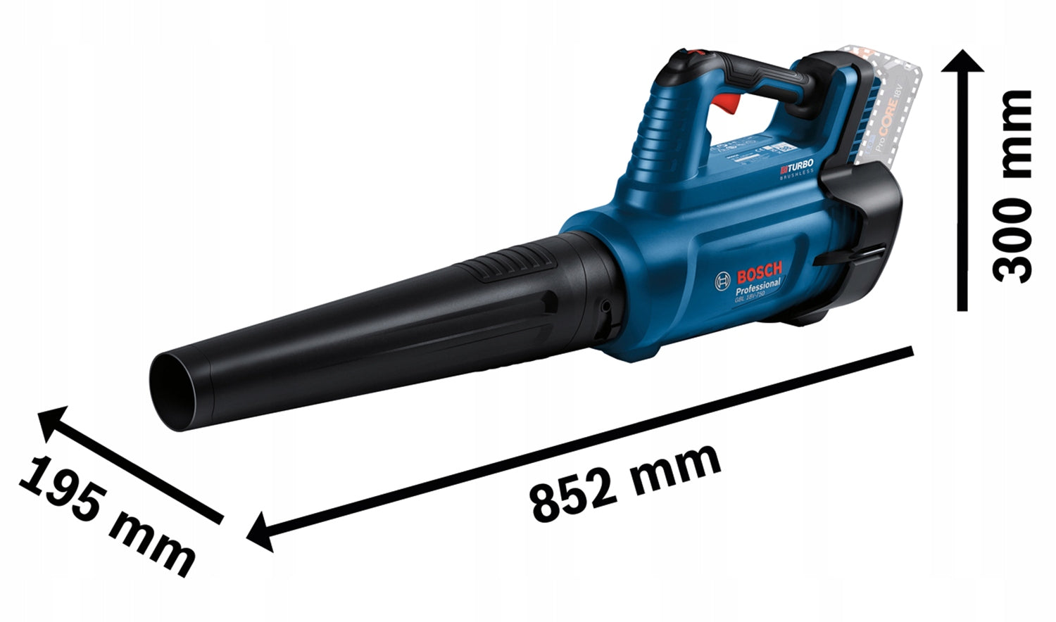 POWERFUL CORDLESS LEAF BLOWER Bosch GBL 18V-750 Brand Bosch