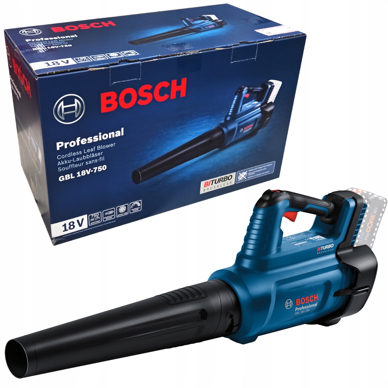 POWERFUL CORDLESS LEAF BLOWER Bosch GBL 18V-750
