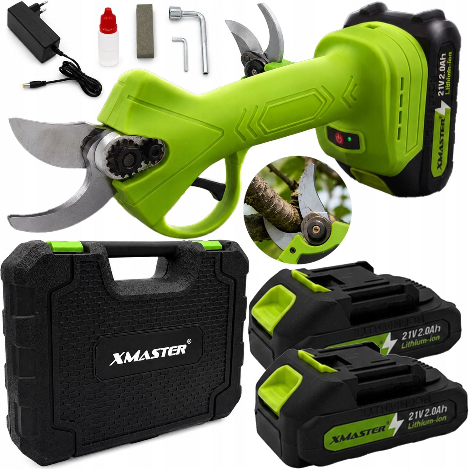 POWERFUL CORDLESS PRUNER ELECTRIC GARDEN SHEARS SET OF 2x AKU