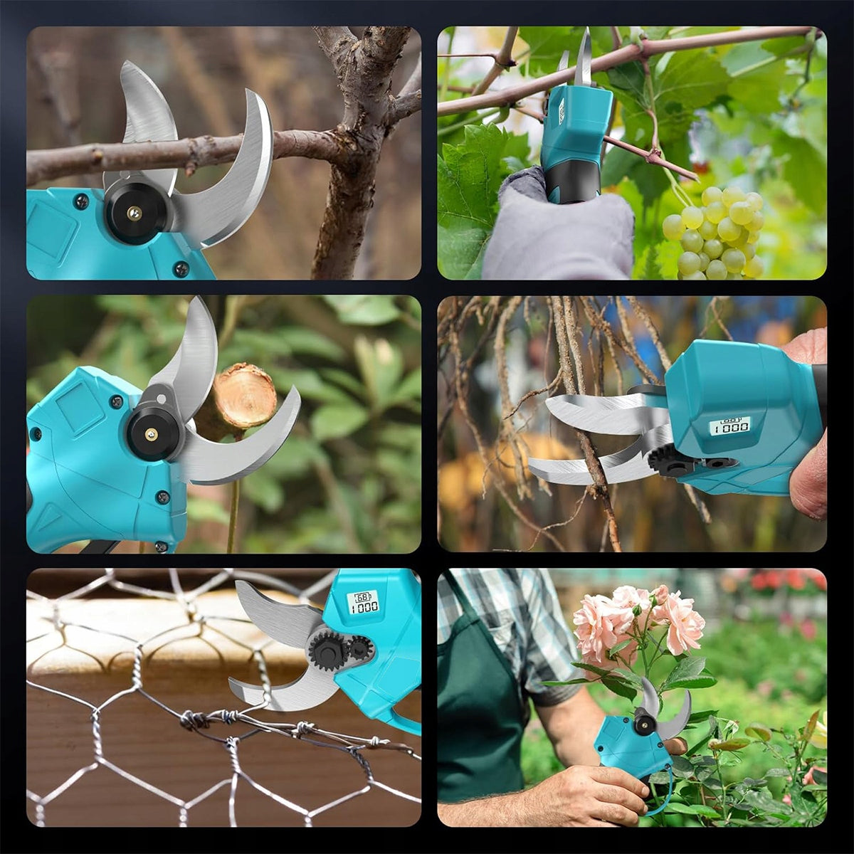 POWERFUL CORDLESS PRUNING SHEAR FOR GARDEN ELECTRIC BRANCHES + 2X BATTERY Batteries included yes