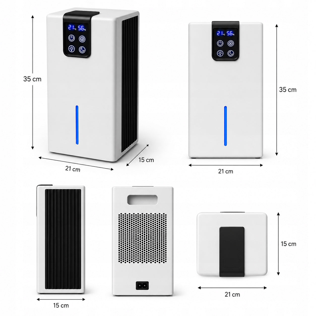 POWERFUL DEHUMIDIFIER 0,7l/24h MOISTURE ABSORBER 70W 2L Ølven Packaging status original