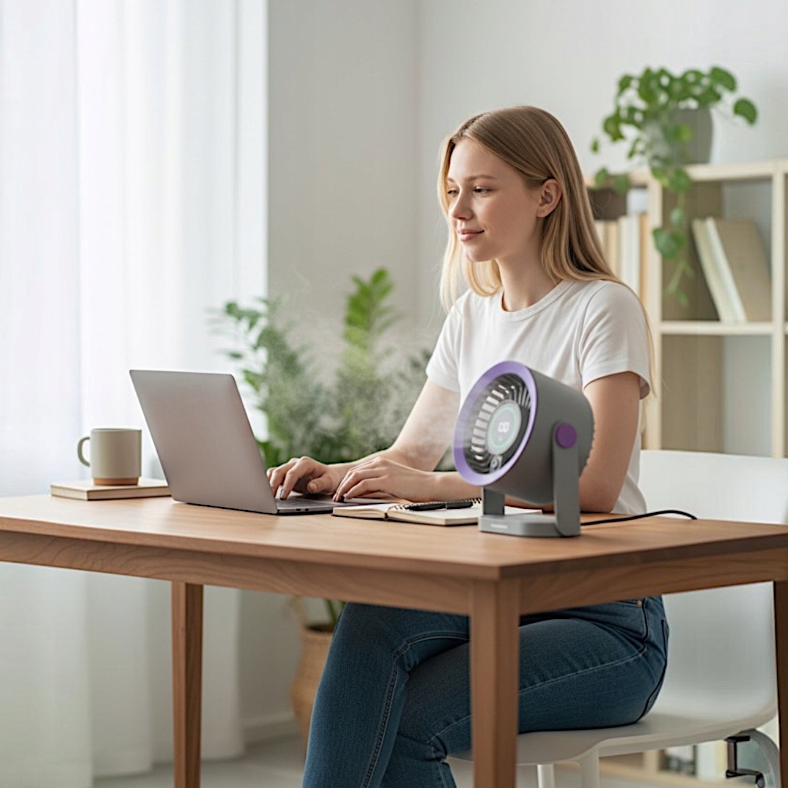 POWERFUL DESK FAN HOME Mini TABLE FAN QUIET USB-C LCD Manufacturer code SKW3421
