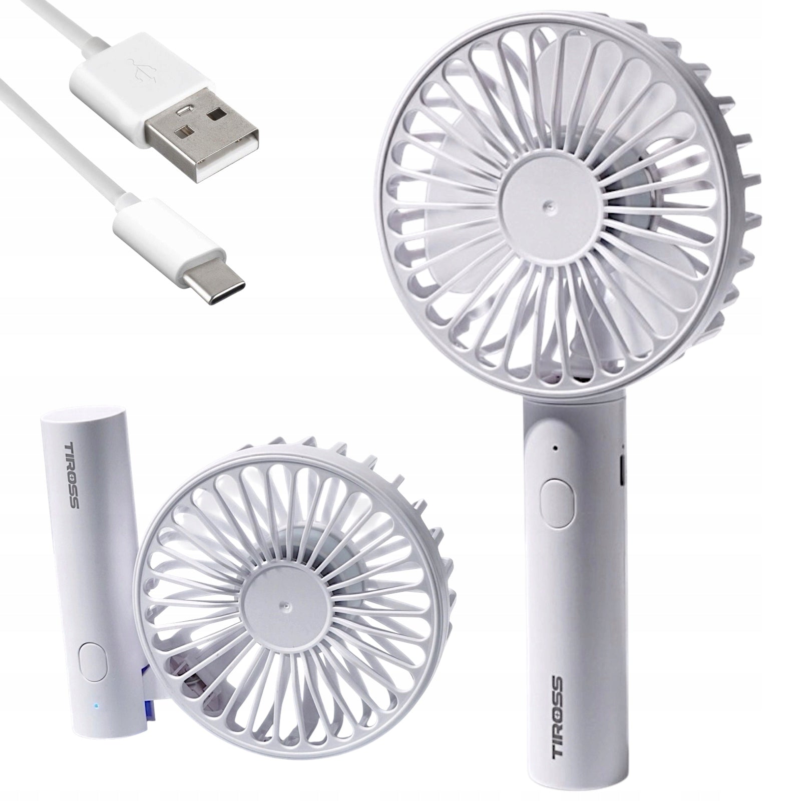 POWERFUL DESK FAN Portable Mini Handheld Windmill Quiet 1800mAh USB