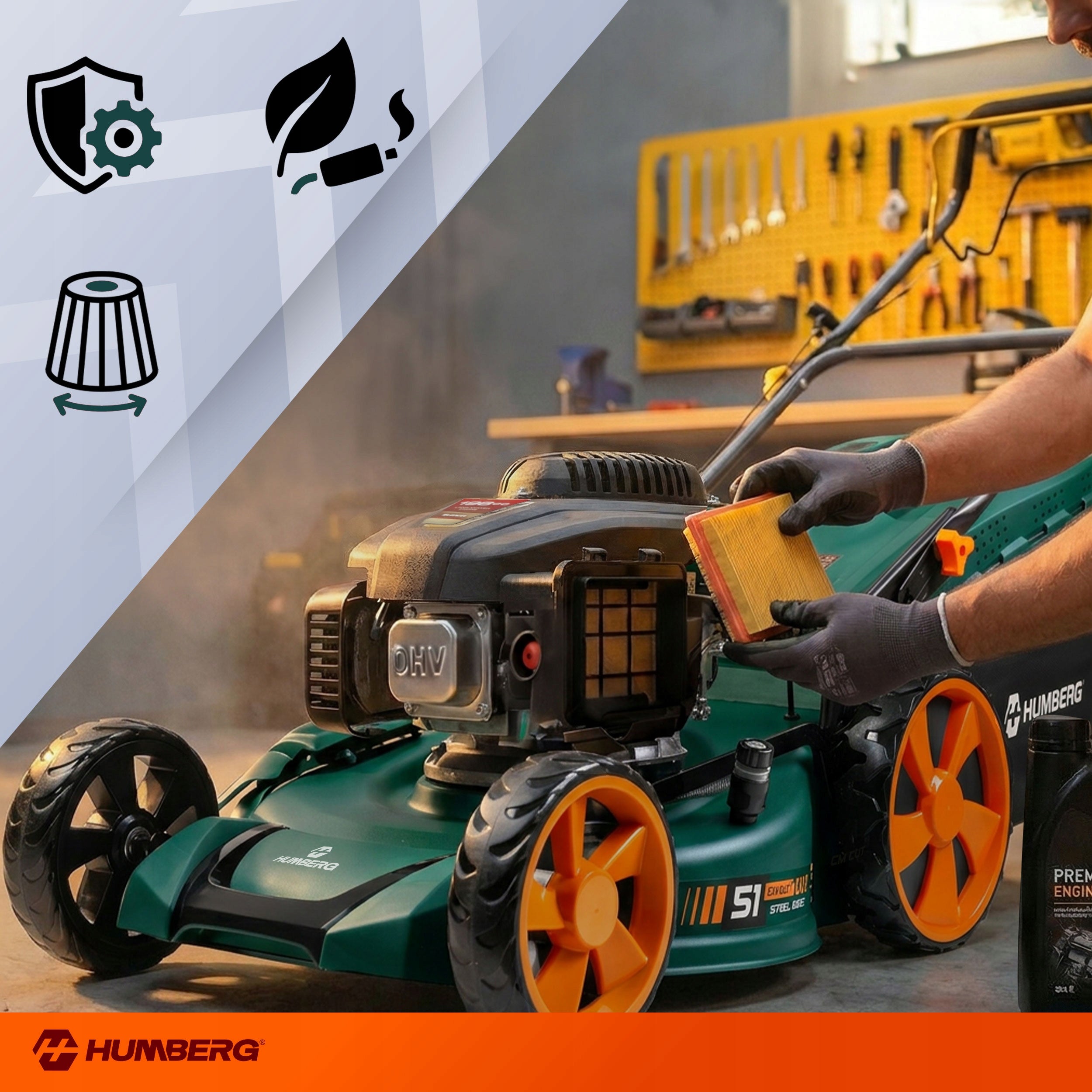POWERFUL DIESEL MOWER WITH DRIVE 51cm 70l LONCIN 196cc MODEL 2026 + OIL Manufacturer code 560101Z