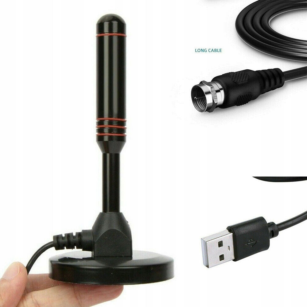 POWERFUL DVB-T2 TERRESTRIAL ANTENNA ROOM HD TV 4K LTE MAGNET AMPLIFIER New