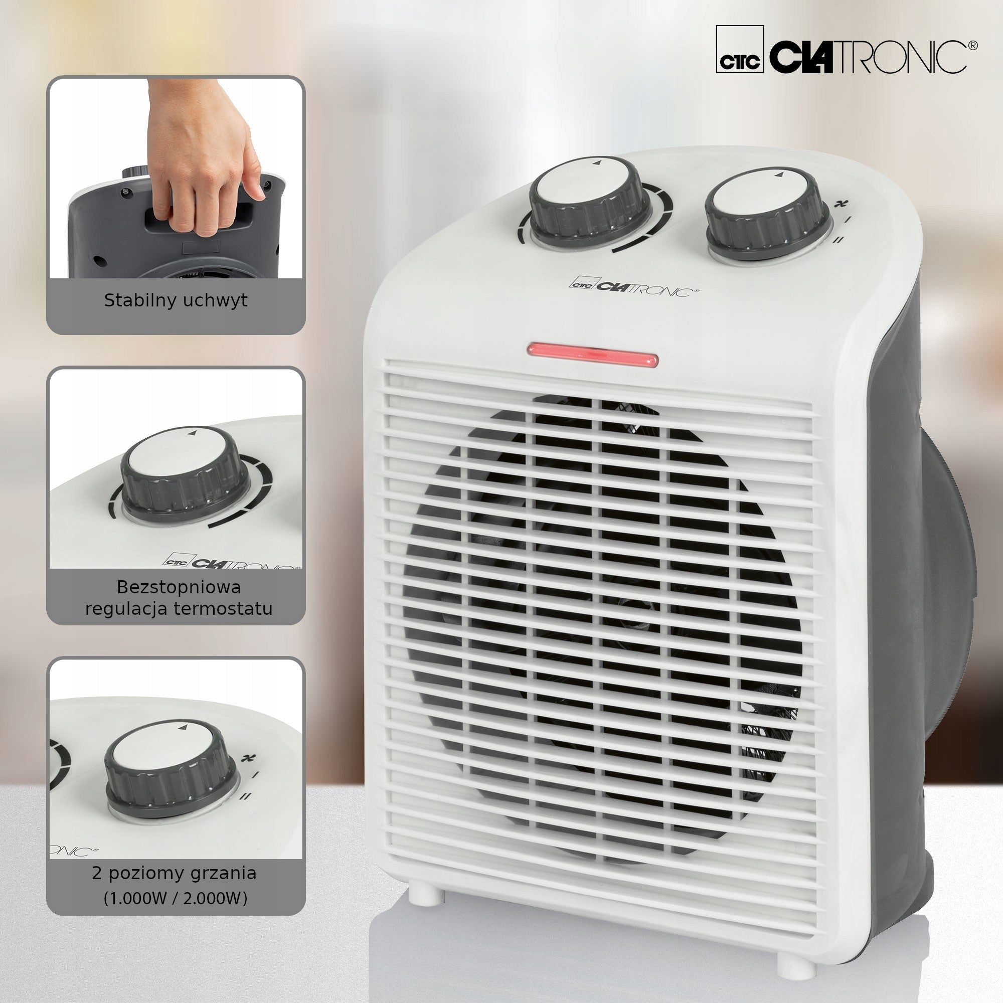 POWERFUL FAN HEATER ELECTRIC HEATER 2000W C Packaging status original