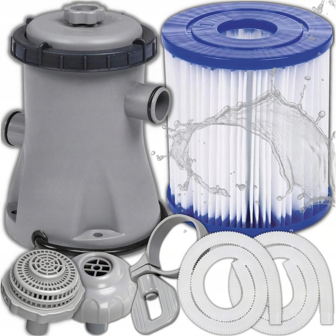 POWERFUL FILTER PUMP FOR GARDEN POOL 2006l/h + POOL FILTER TYPE II