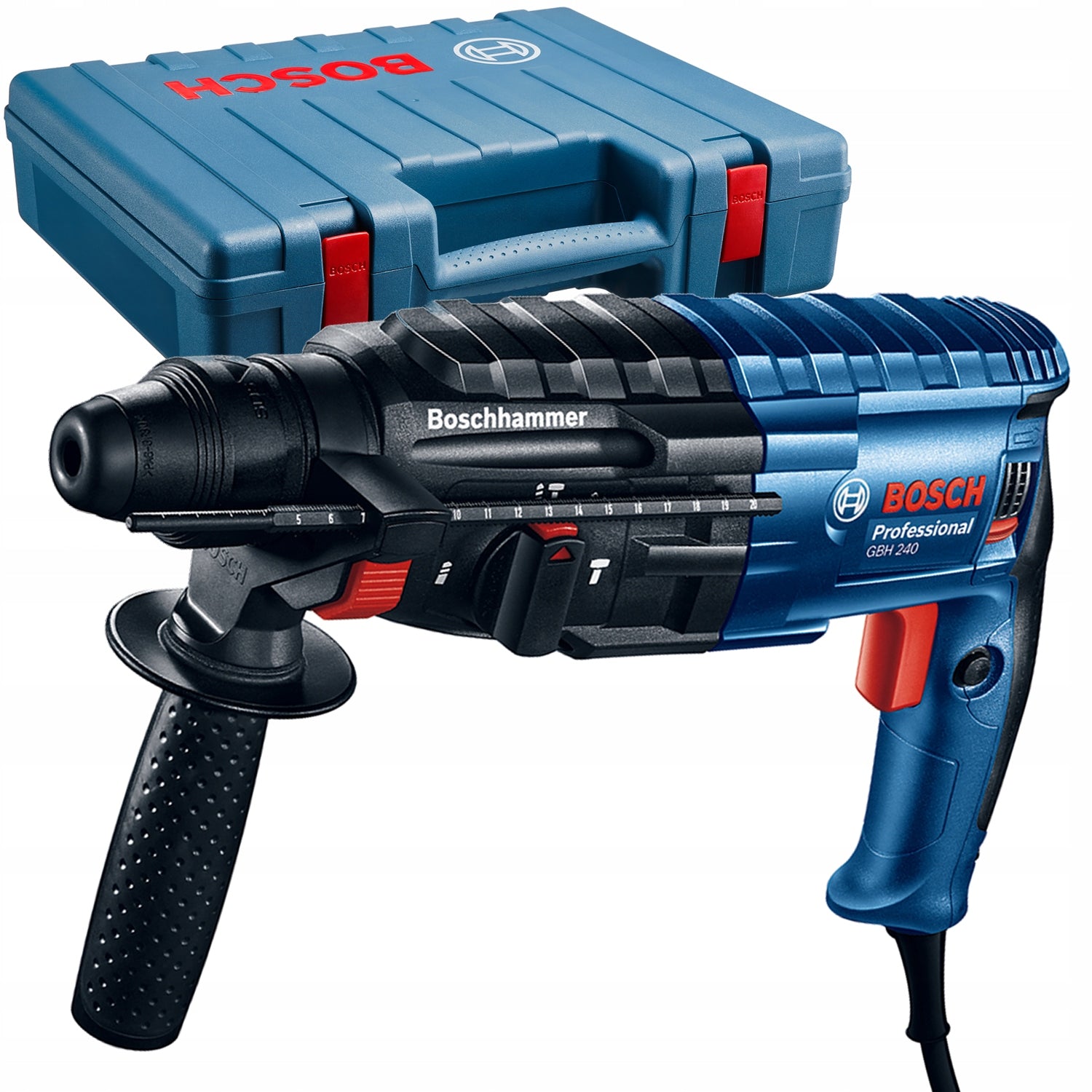 POWERFUL Hammer Drill SDS Plus 2.7 J Suitcase BOSCH GBH 240