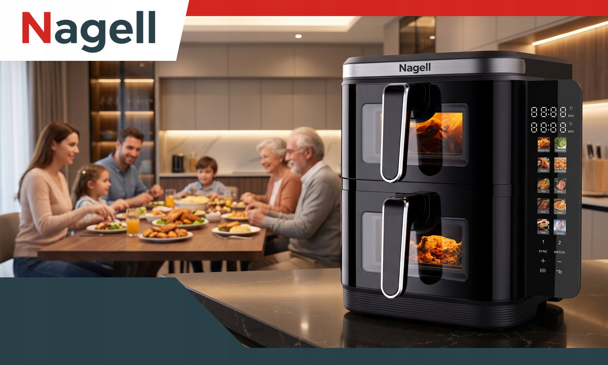 POWERFUL LARGE FAT FREE AIR FRYER 2800W AIRFRYER DOUBLE 11L + FREEBIE Packaging status original