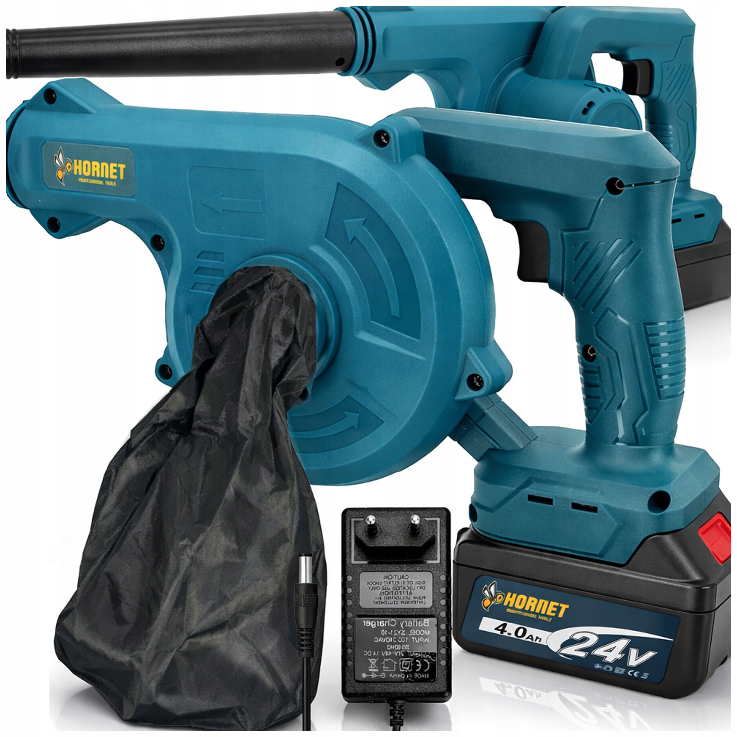 POWERFUL LEAF BLOWER CORDLESS SNOW DRYING GARDEN 2x AKU 4Ah